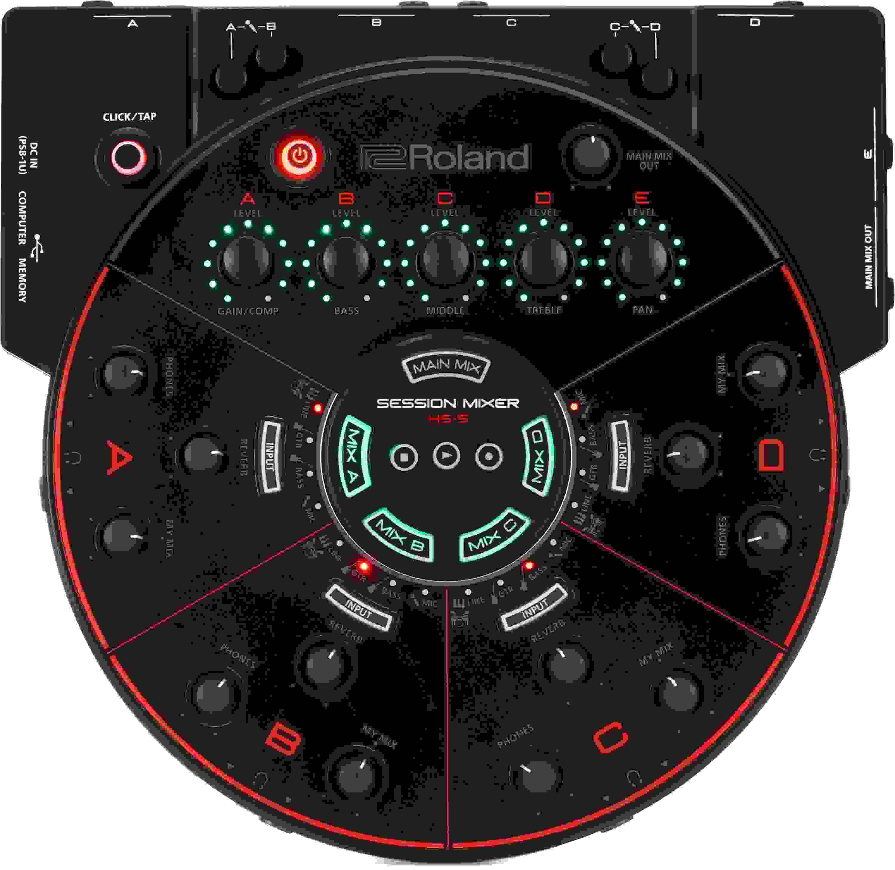 Roland HS-5 5-channel Personal Session Mixer | Sweetwater 
