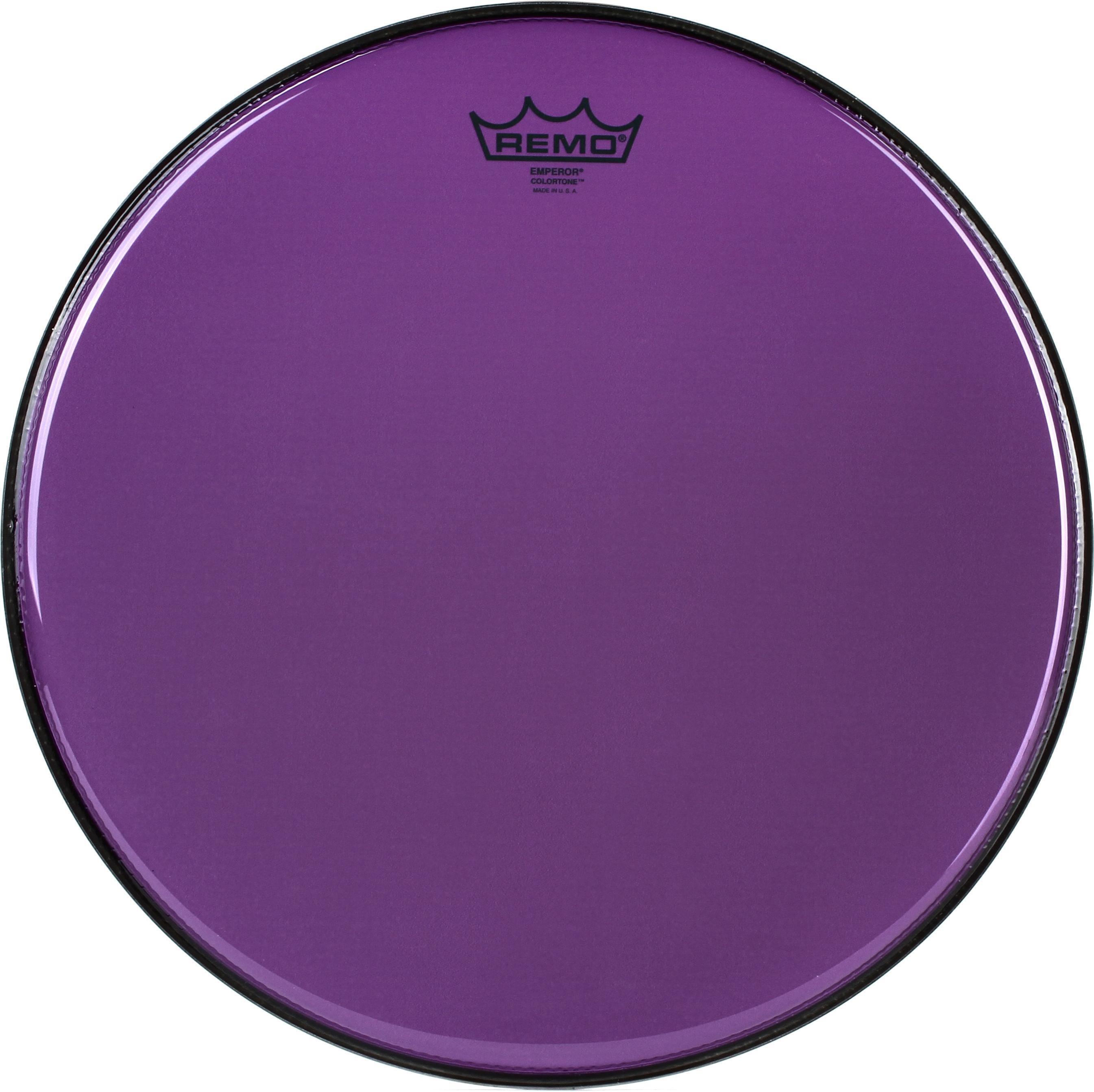 Photo of Remo Emperor Colortone Purple Drumhead - 15 inch