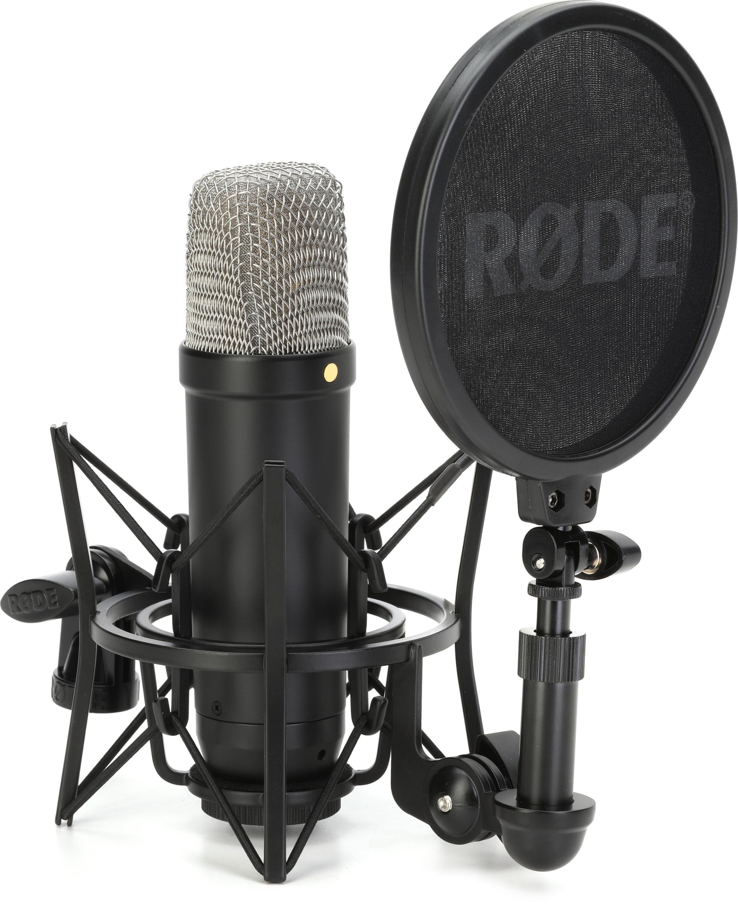 Rode NT1 Signature Series Condenser Microphone with SM6 Shockmount and Pop  Filter - Black