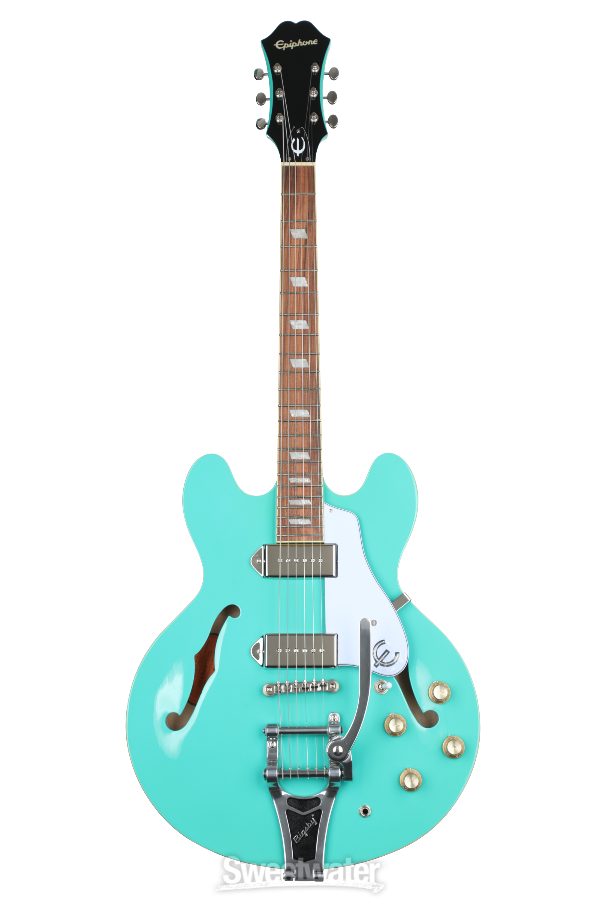 Epiphone Limited-edition Casino Archtop Hollowbody Electric Guitar -  Turquoise with Bigsby Tremolo