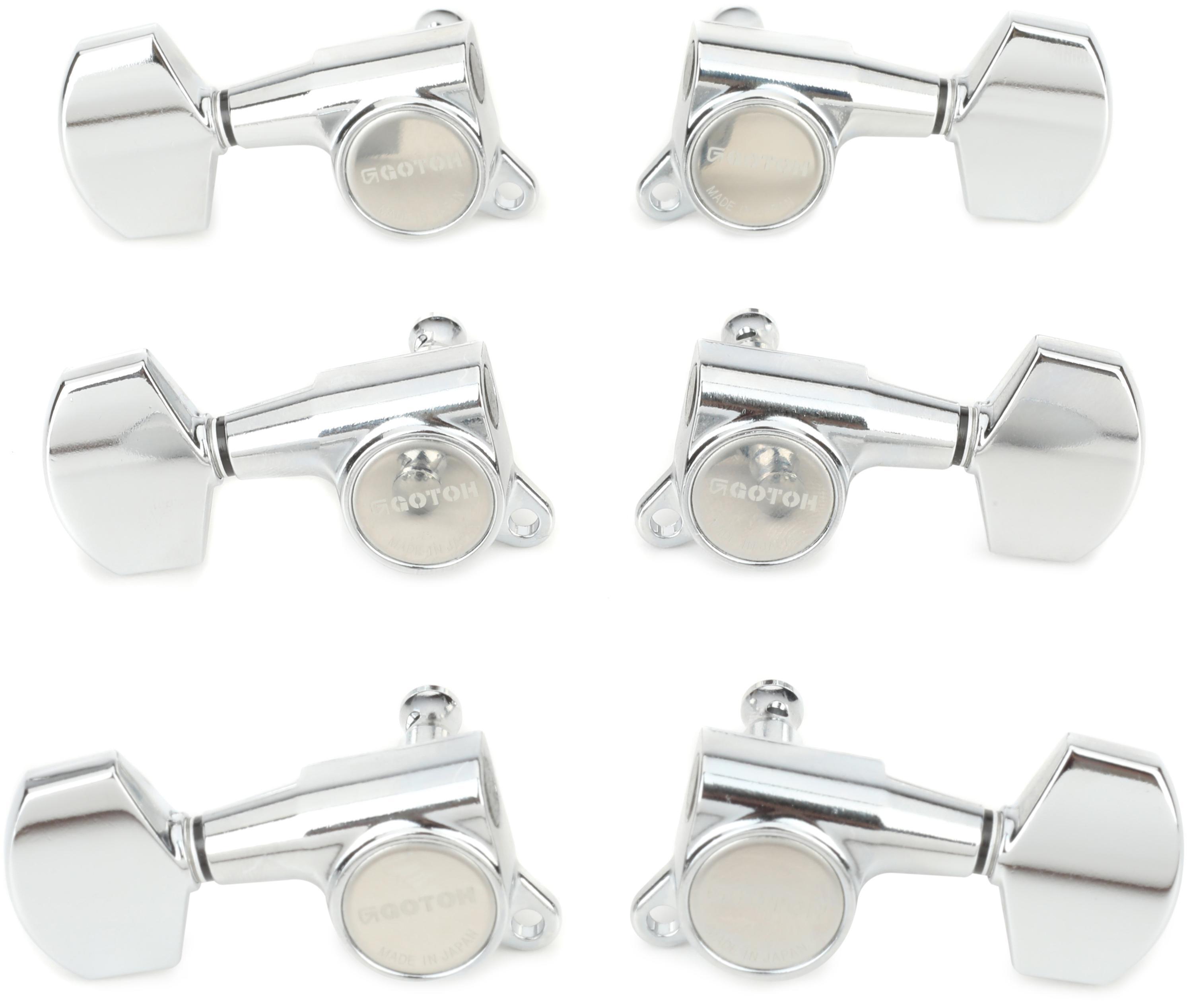 ギター GOTOH SG381-MG-T-01-L3R3 Chrome Gotoh SG381-01 MG-T Locking Tuners - 3+3 Chrome | Sweetwater