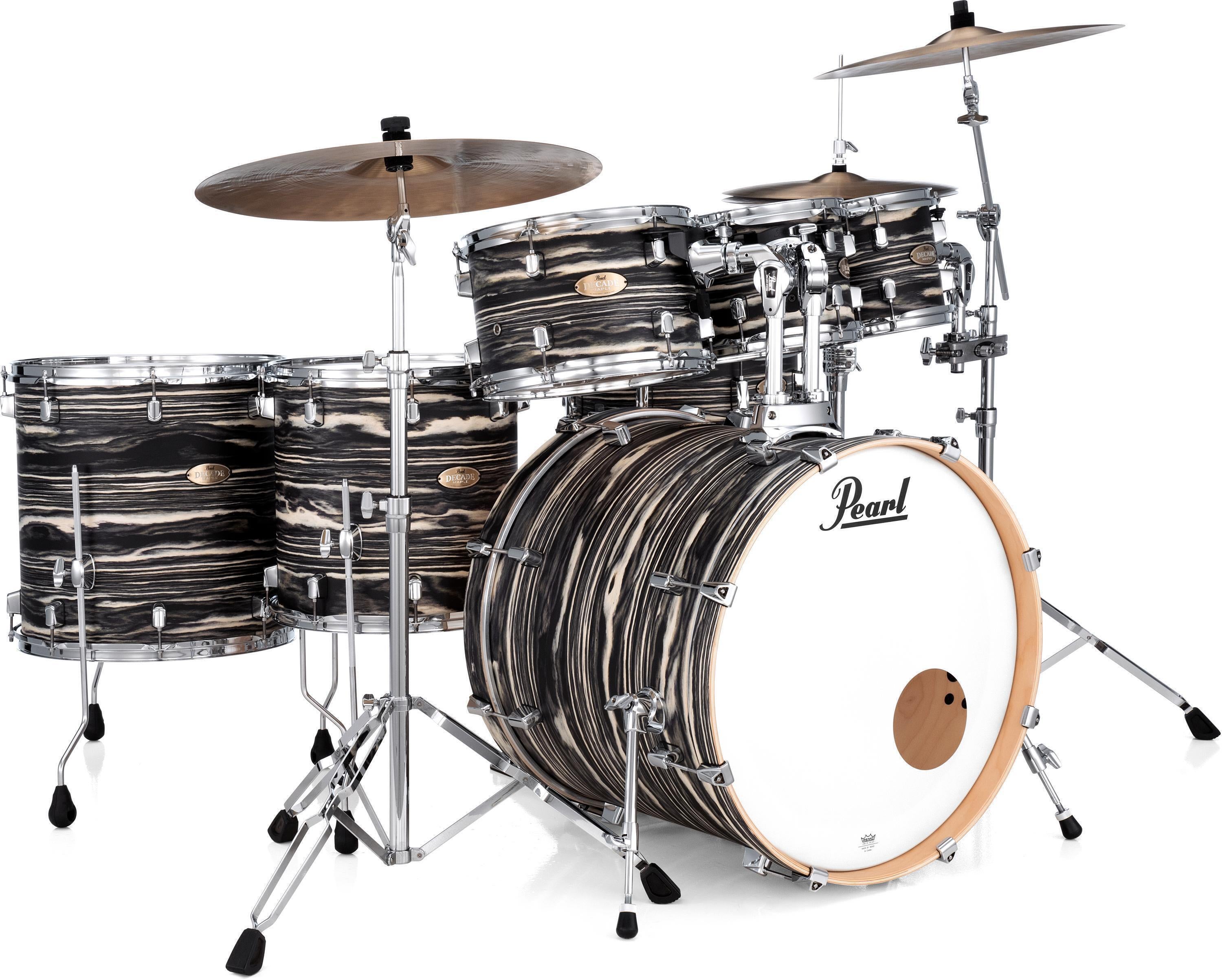 Pearl Decade Maple 7-piece Shell Pack - Black Satin Marble