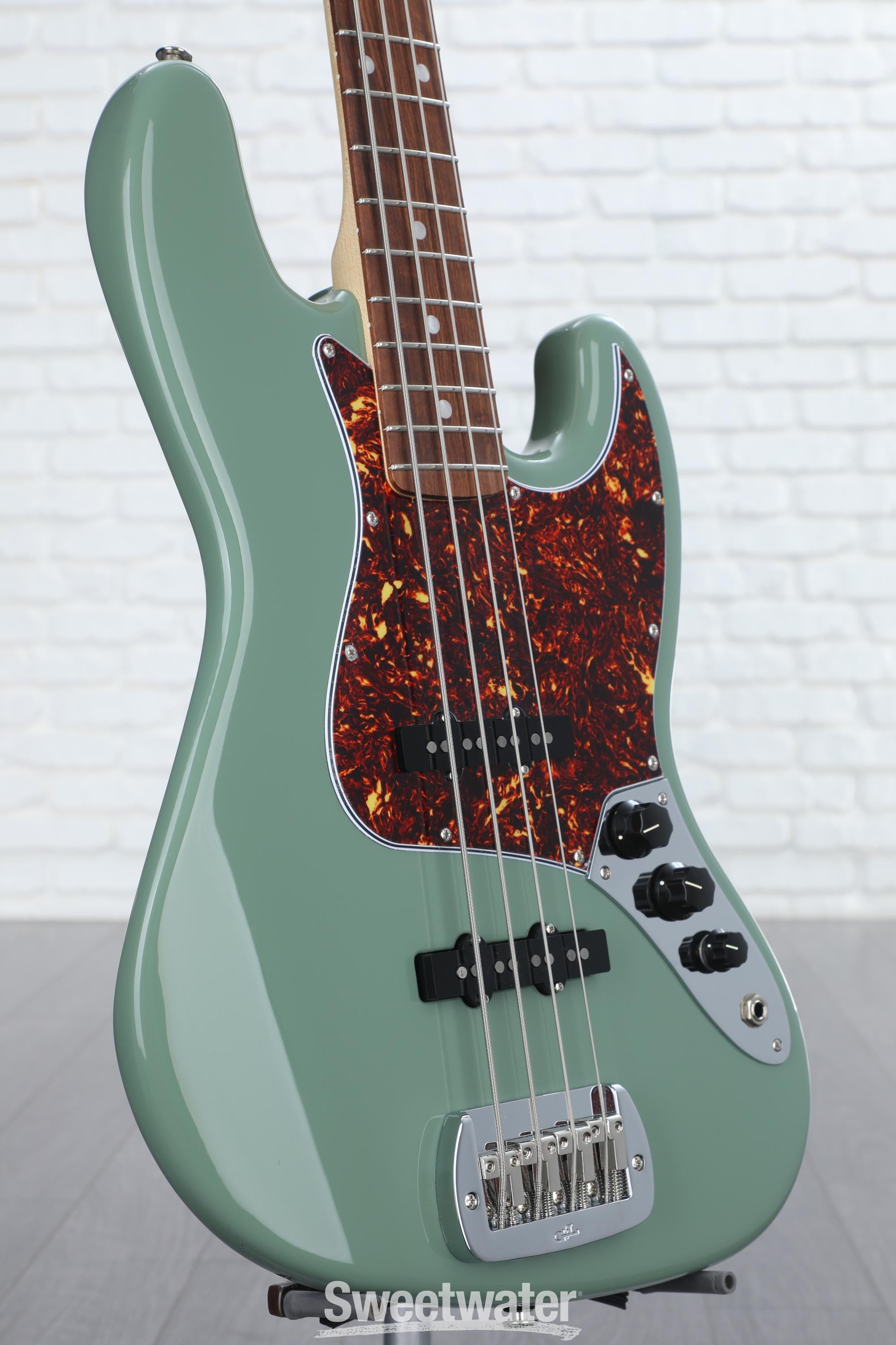ベース g&l bass G&L Fullerton Deluxe JB Bass Guitar - Macha Green with Caribbean