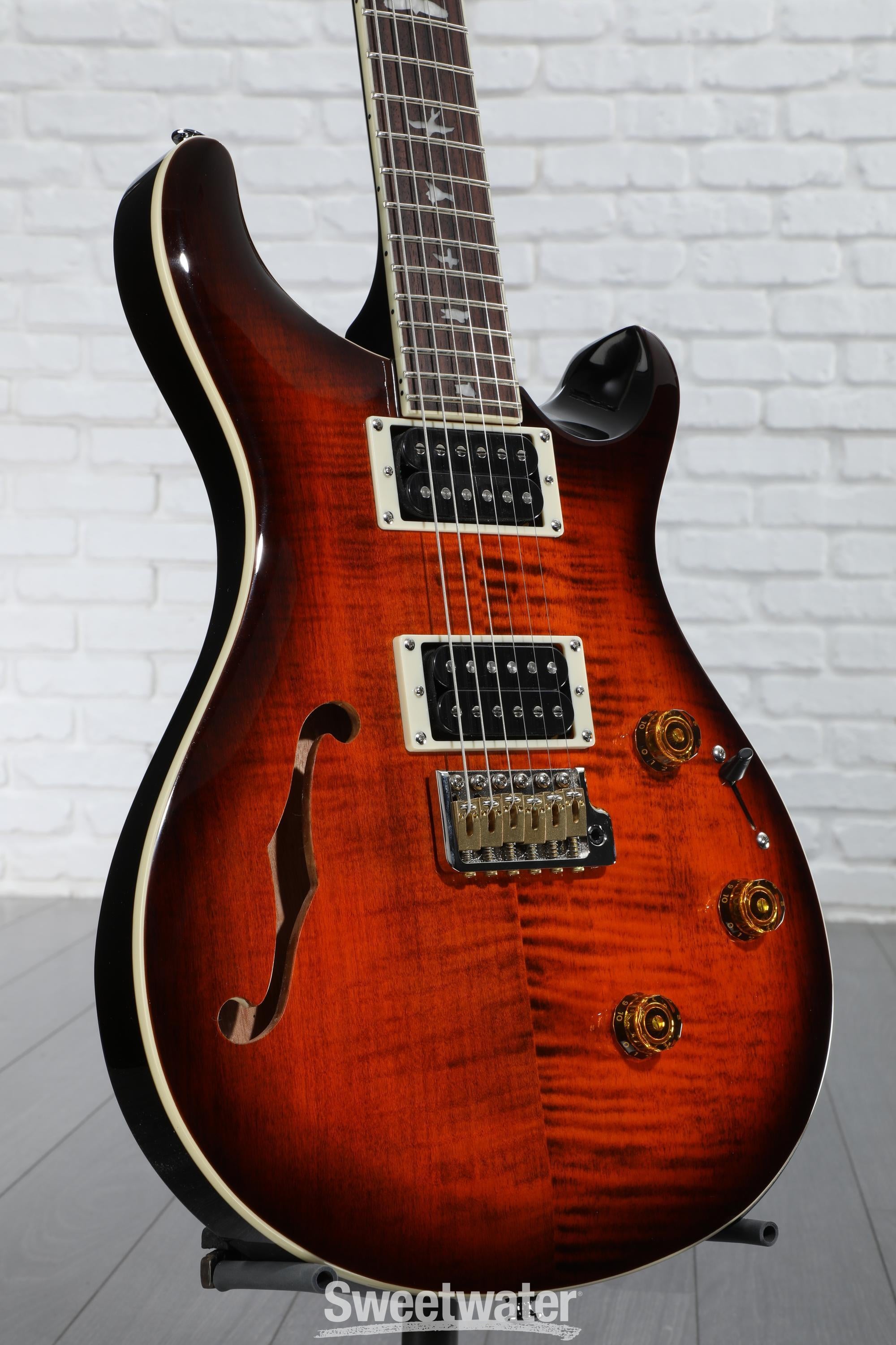 PRS SE Custom 24 Semi-Hollow Piezo Electric Guitar - Orange