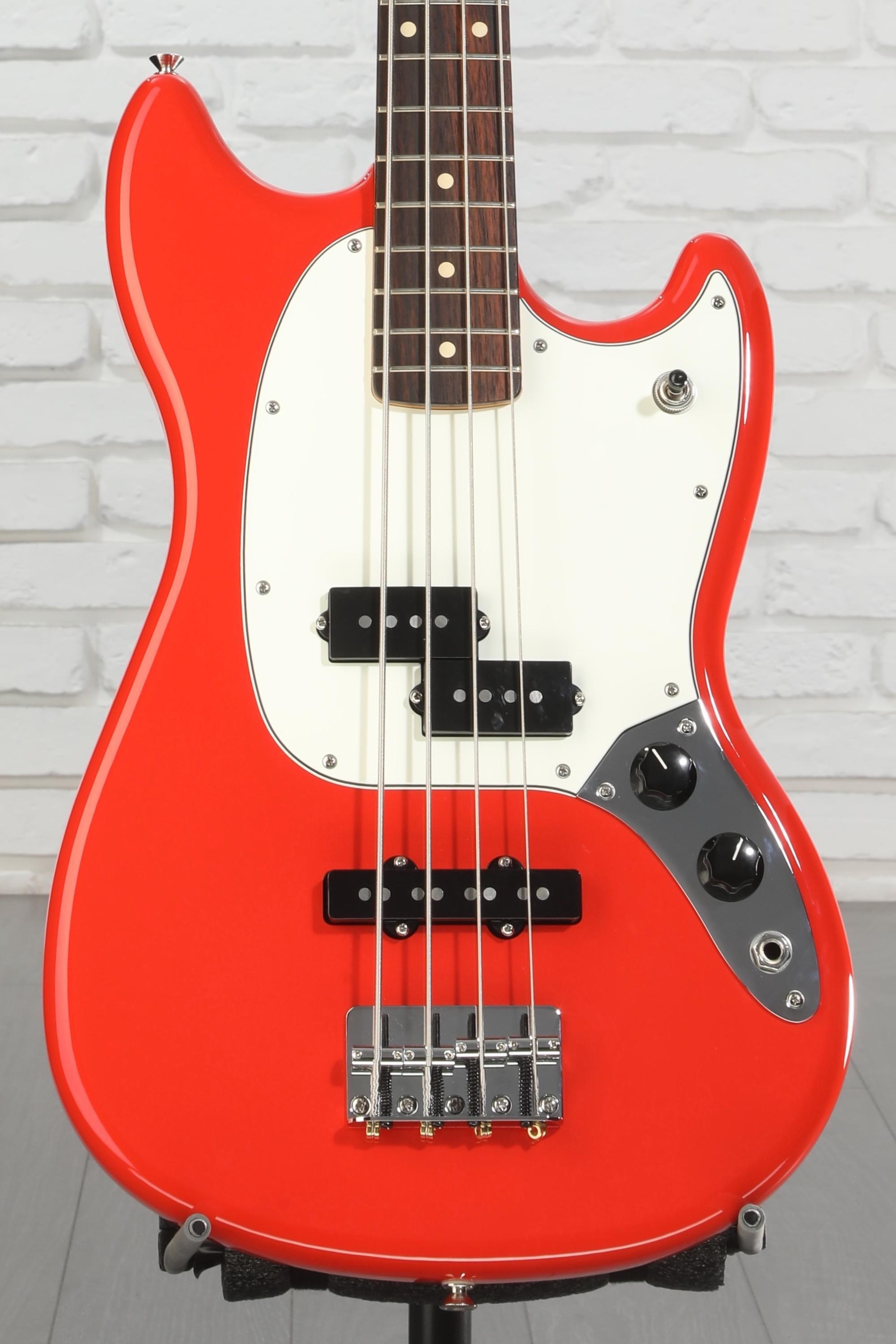 Fender Player II Mustang Bass PJ - Coral Red with Rosewood