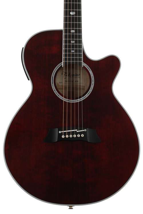 Takamine TSP-158C Acoustic-Electric Guitar - See-Thru Red | Sweetwater
