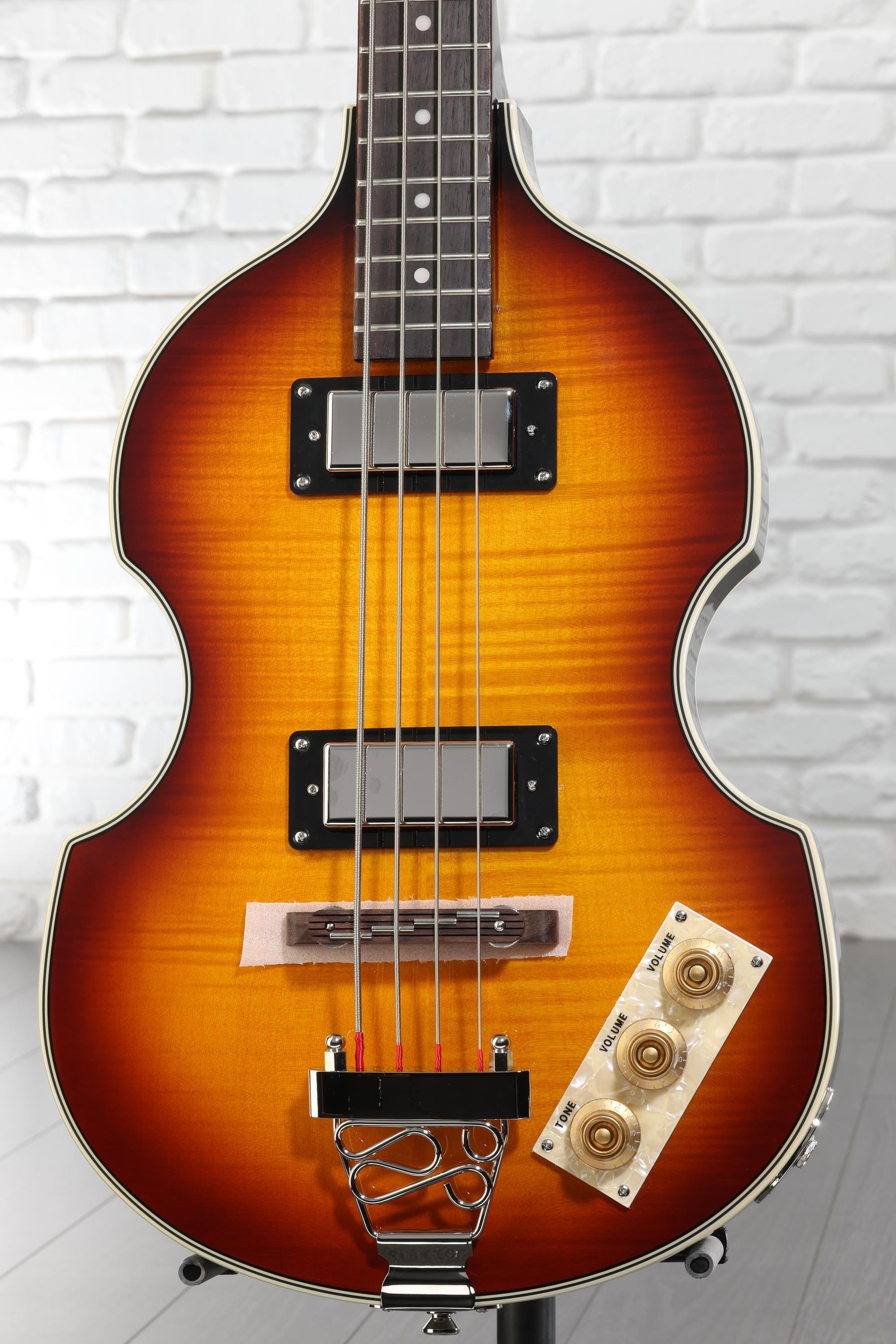 Epiphone（エピフォン） Viola Bass Sunburst Amazon.com: Epiphone Viola Electric Bass Guitar Vintage Sunburst