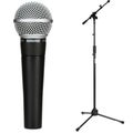 Photo of Shure SM58 Cardioid Dynamic Vocal Microphone with Tripod Stand