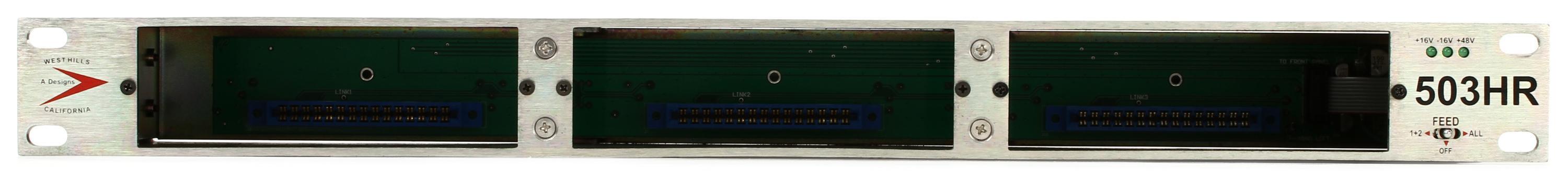 A Designs 503HR 1U 3スロットシャーシ 外部PSU + おまけ A Designs 503HR 3-slot 500 Series Chassis | Sweetwater