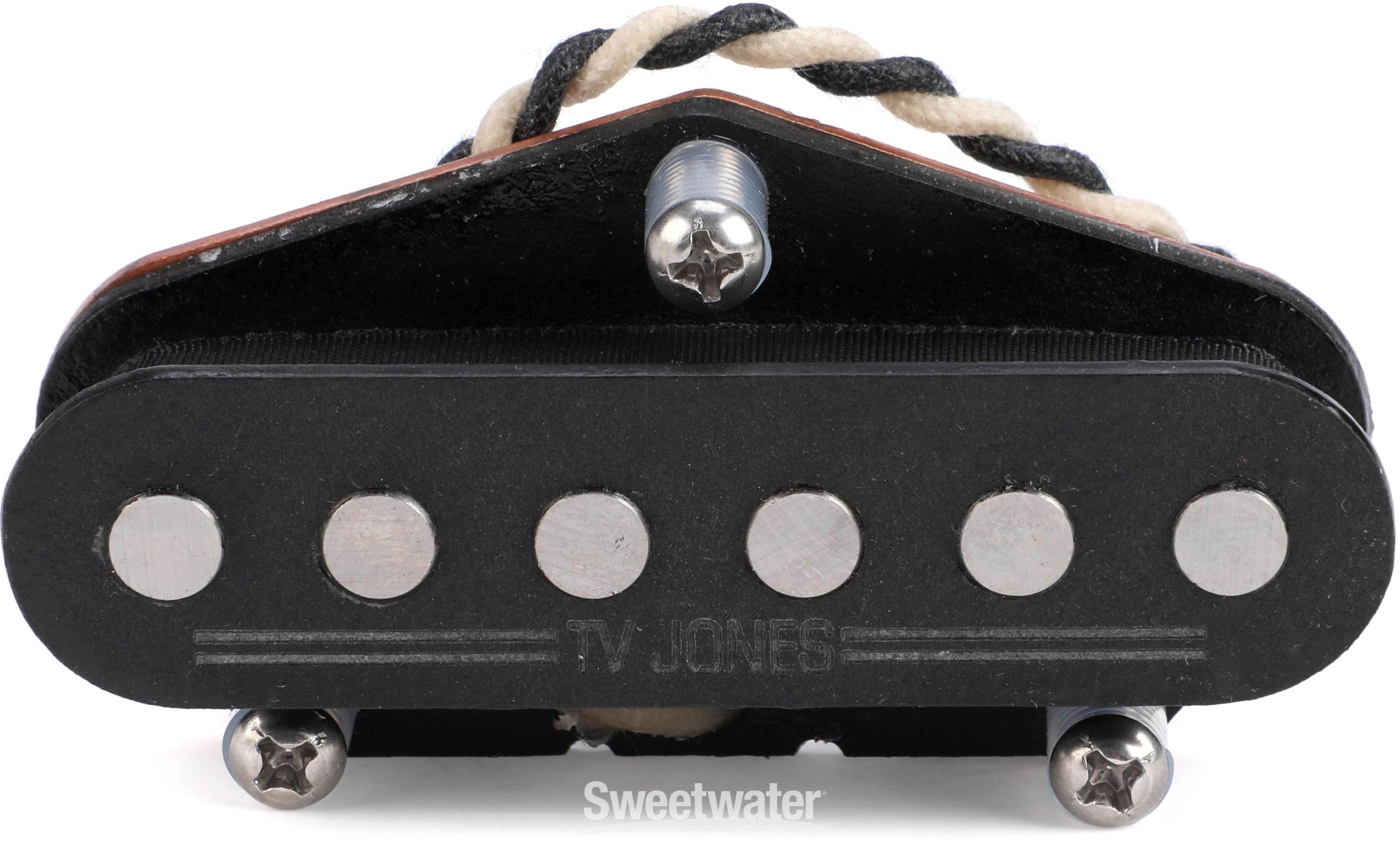 TV Jones Starwood Bridge Tele Single Coil Pickup - Raw Black