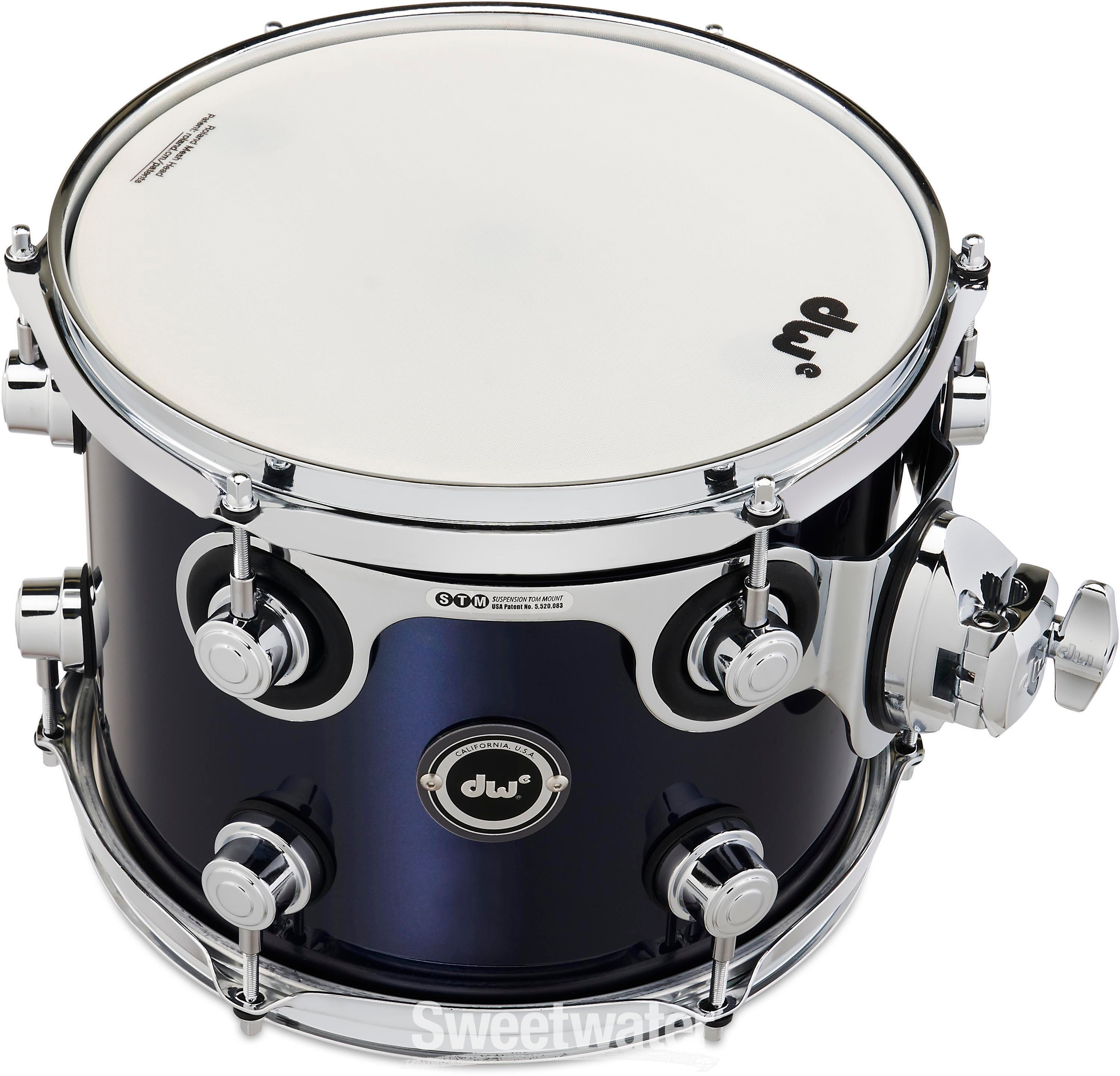 DW DWe e33 Mounted Tom - 8 inches x 10 inches, Midnight Blue