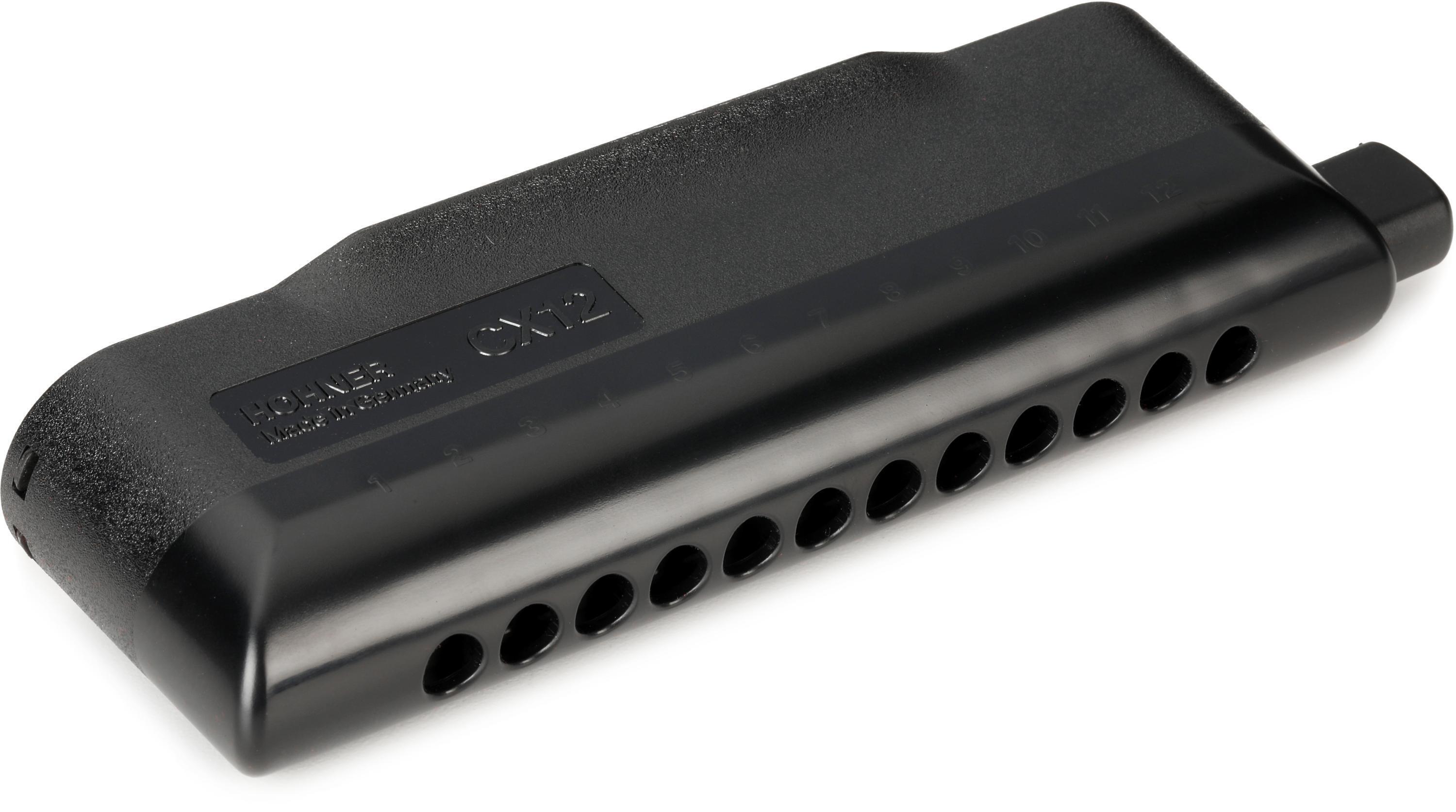HOHNER クロマチックハーモニカ CX-12 CX12 G調 Gkey Hohner CX12 Chromatic Harmonica - Key of Bb, Black | Sweetwater