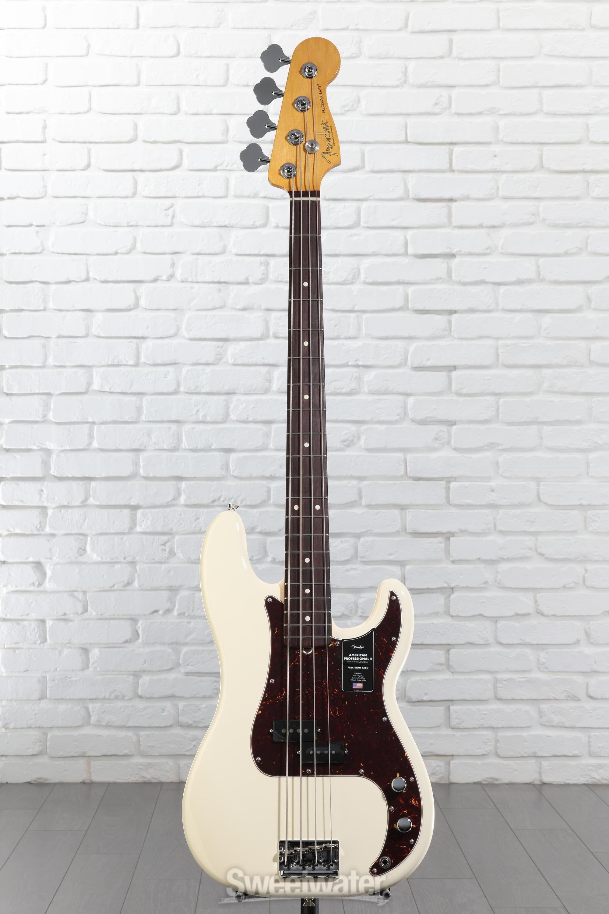 ベース American Professional II Precision Bass Fender American Professional II Precision Bass - Olympic White
