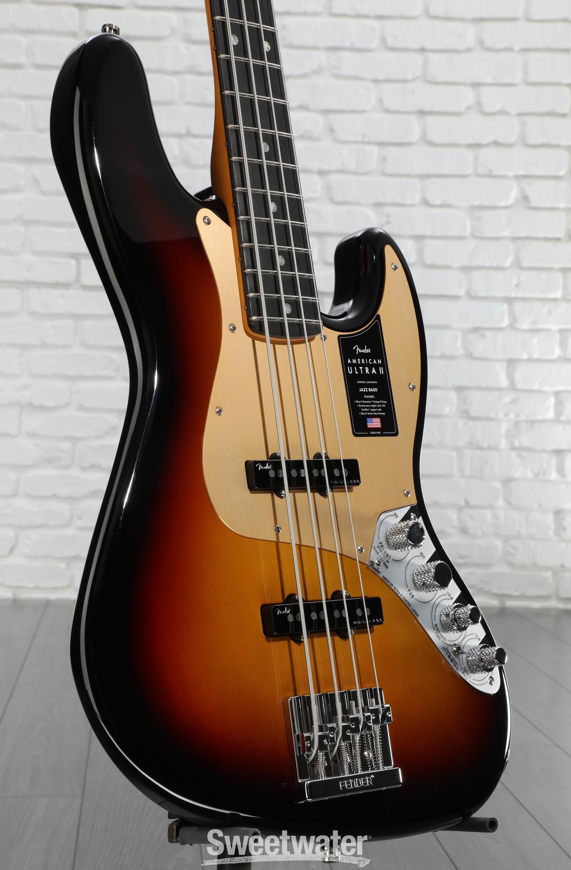 Fender American Ultra II Jazz Bass - Ultraburst, Ebony Fingerboard