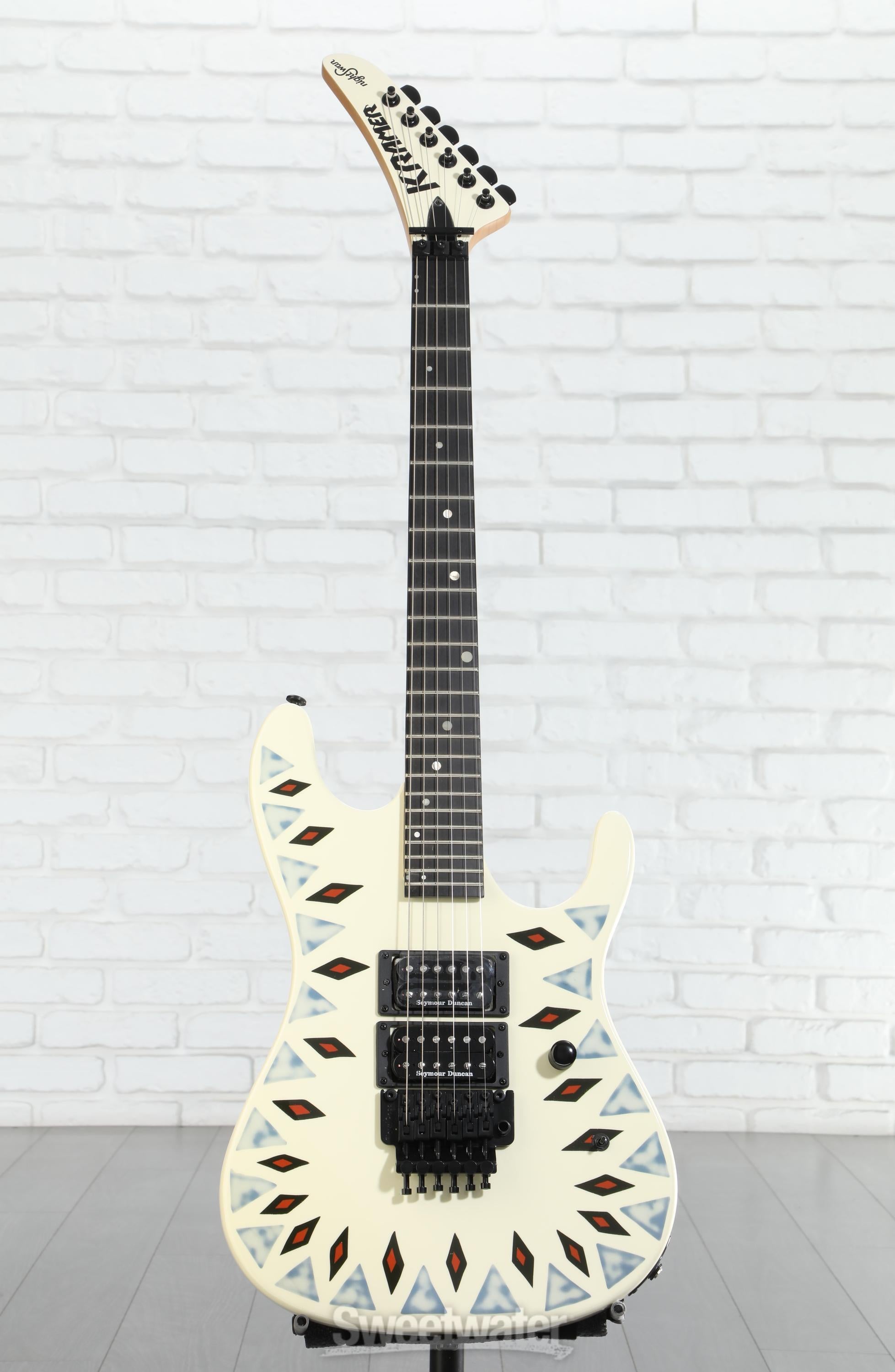 極美品KramerクレーマーNightswanナイトスワンAztec Amazon.com: Kramer Nightswan Floyd Rose, Vintage White Aztec