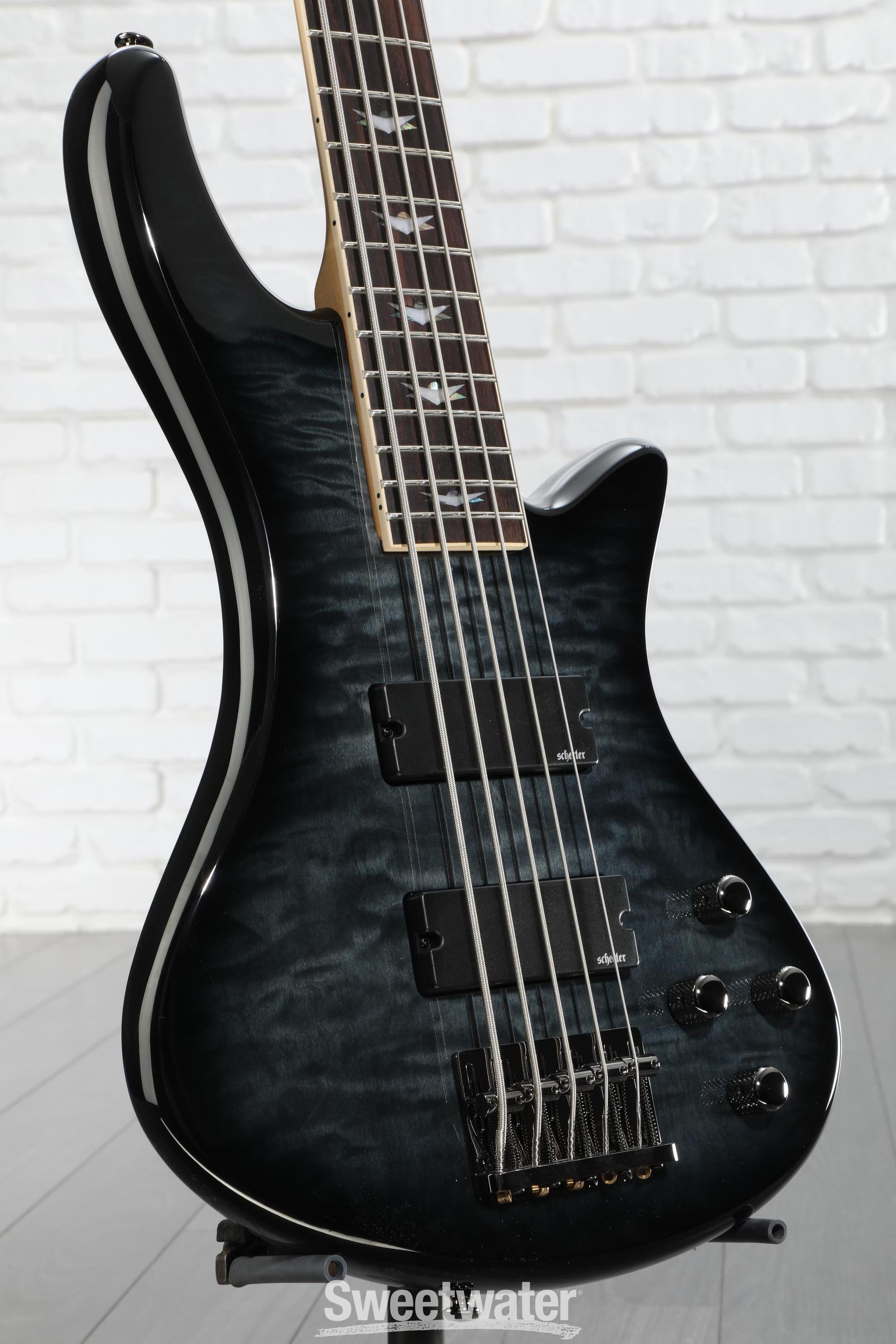 Schecter Stiletto Extreme 5 Bass Guitar - See-Thru Black | Sweetwater