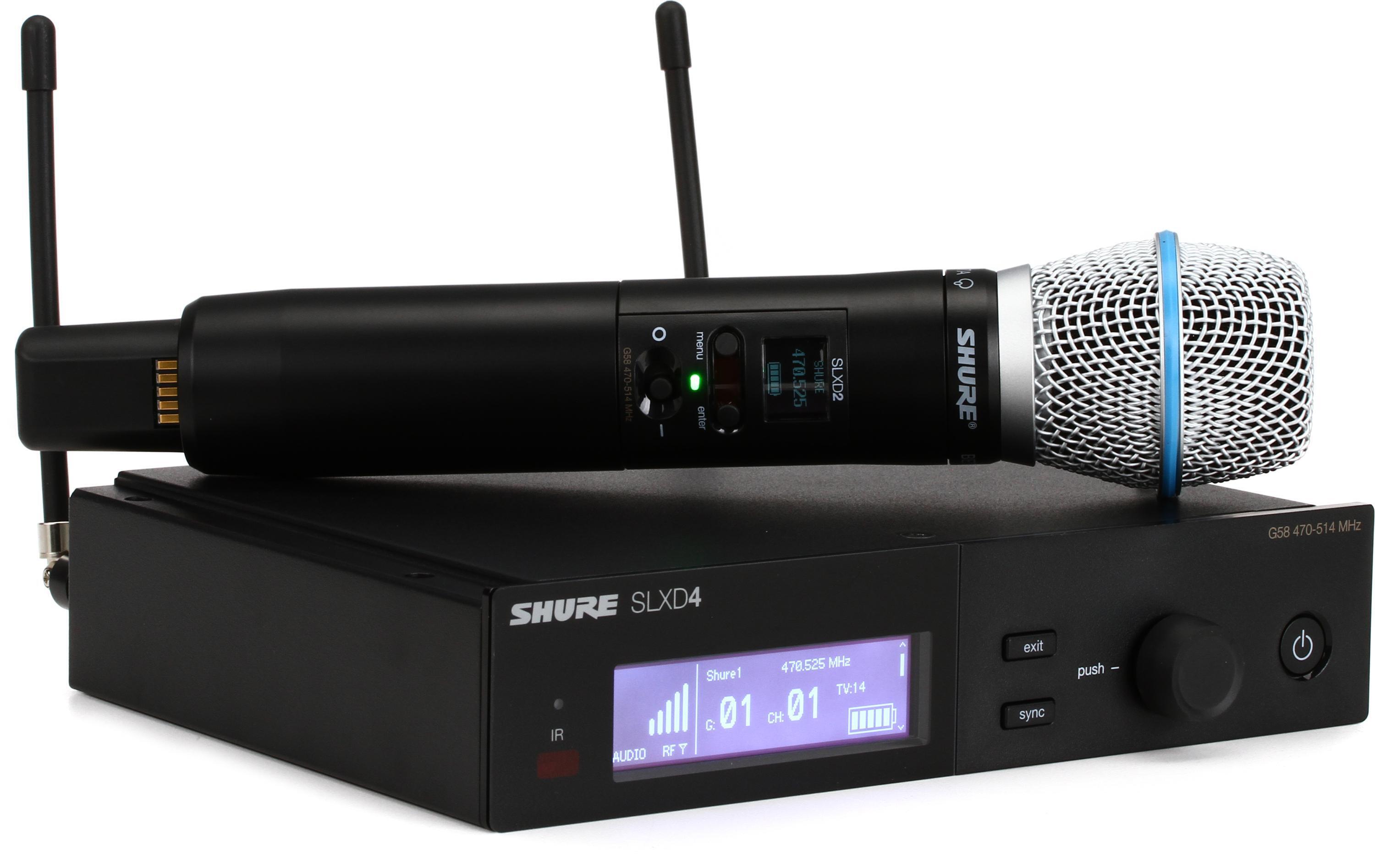 Shure SLXD24 B87A Digital Wireless Handheld Microphone System G58 Band