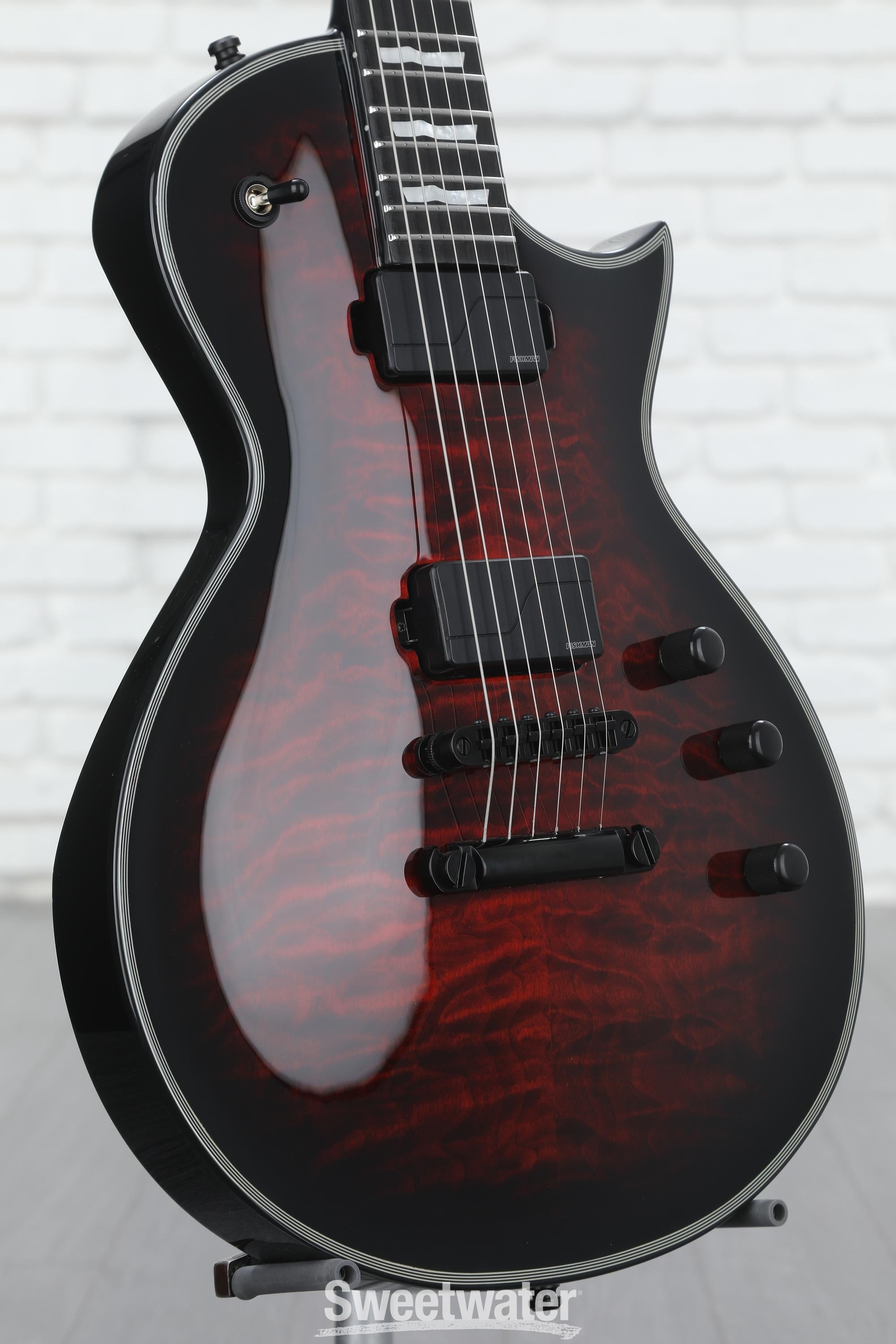 ESP E-II Eclipse QM Electric Guitar - See-thru Black Cherry 
