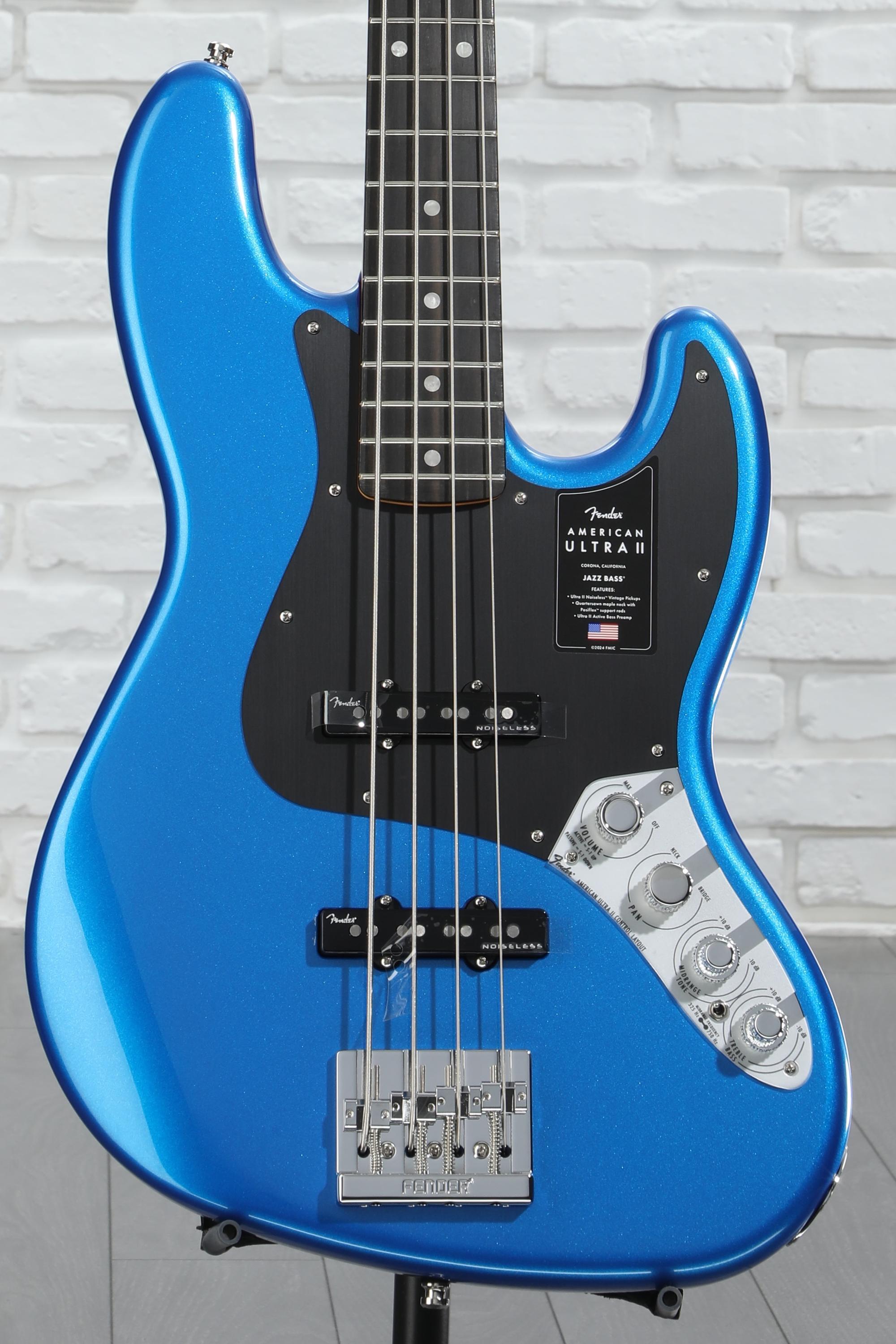 Fender American Ultra II Jazz Bass - Noble Blue, Ebony