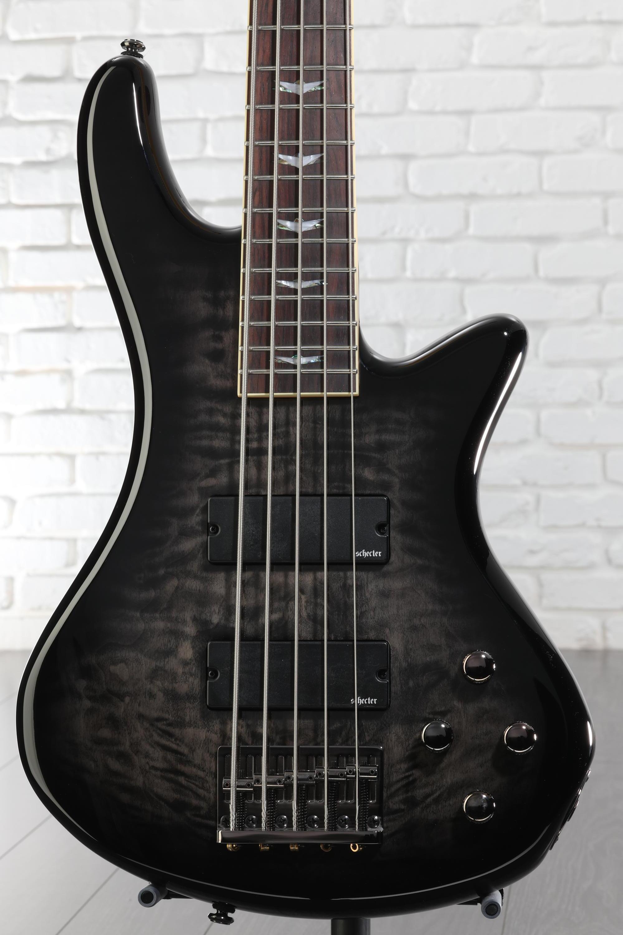 札幌 Schecter/シェクター 5弦 エレキベース STILETTO EXTREME-5 DIAMOND SERIES STBLK シースルーブラック 現状渡し Schecter Stiletto Extreme 5 Bass Guitar - See-Thru Black | Sweetwater
