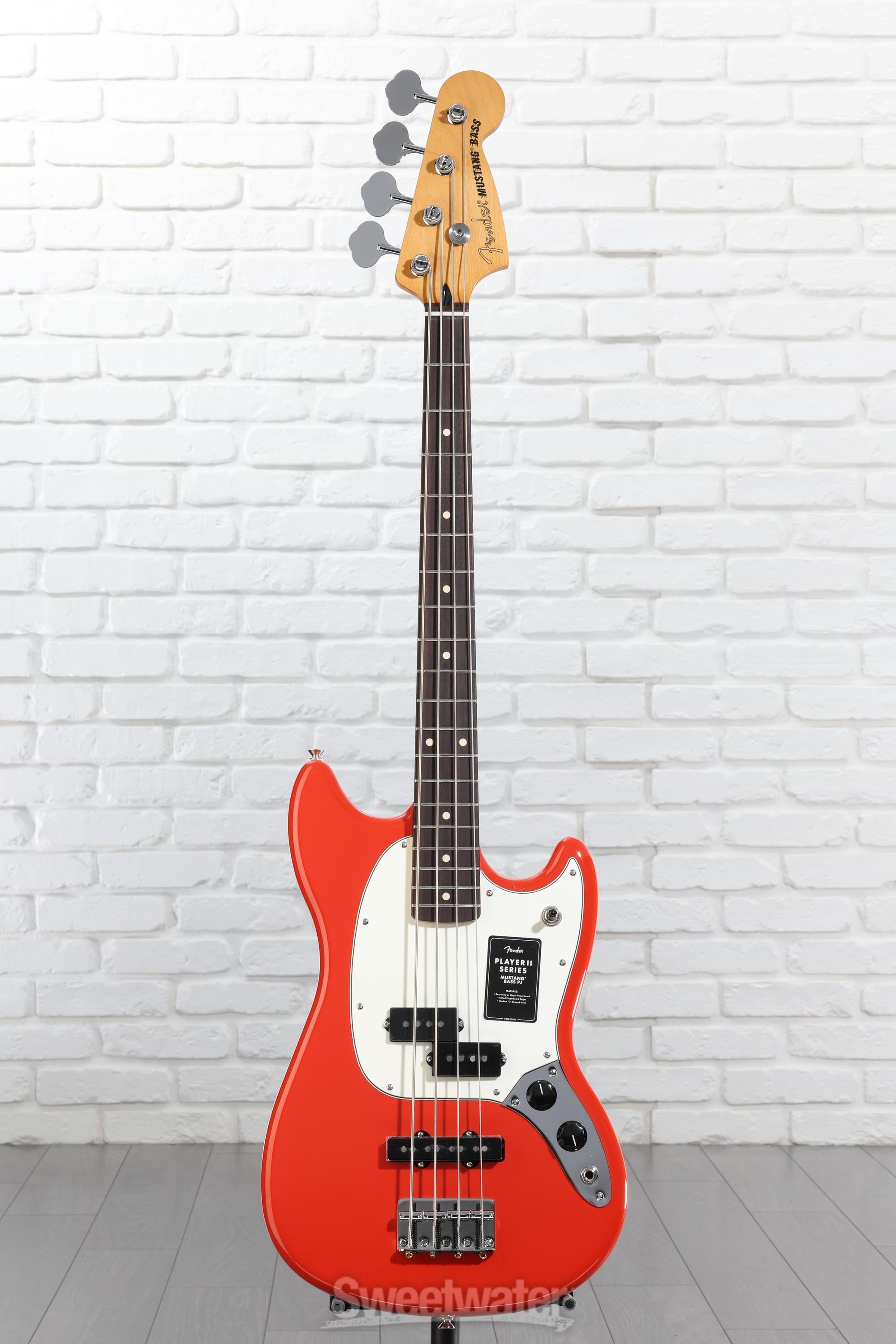 Fender Player II Mustang Bass PJ - Coral Red with Rosewood