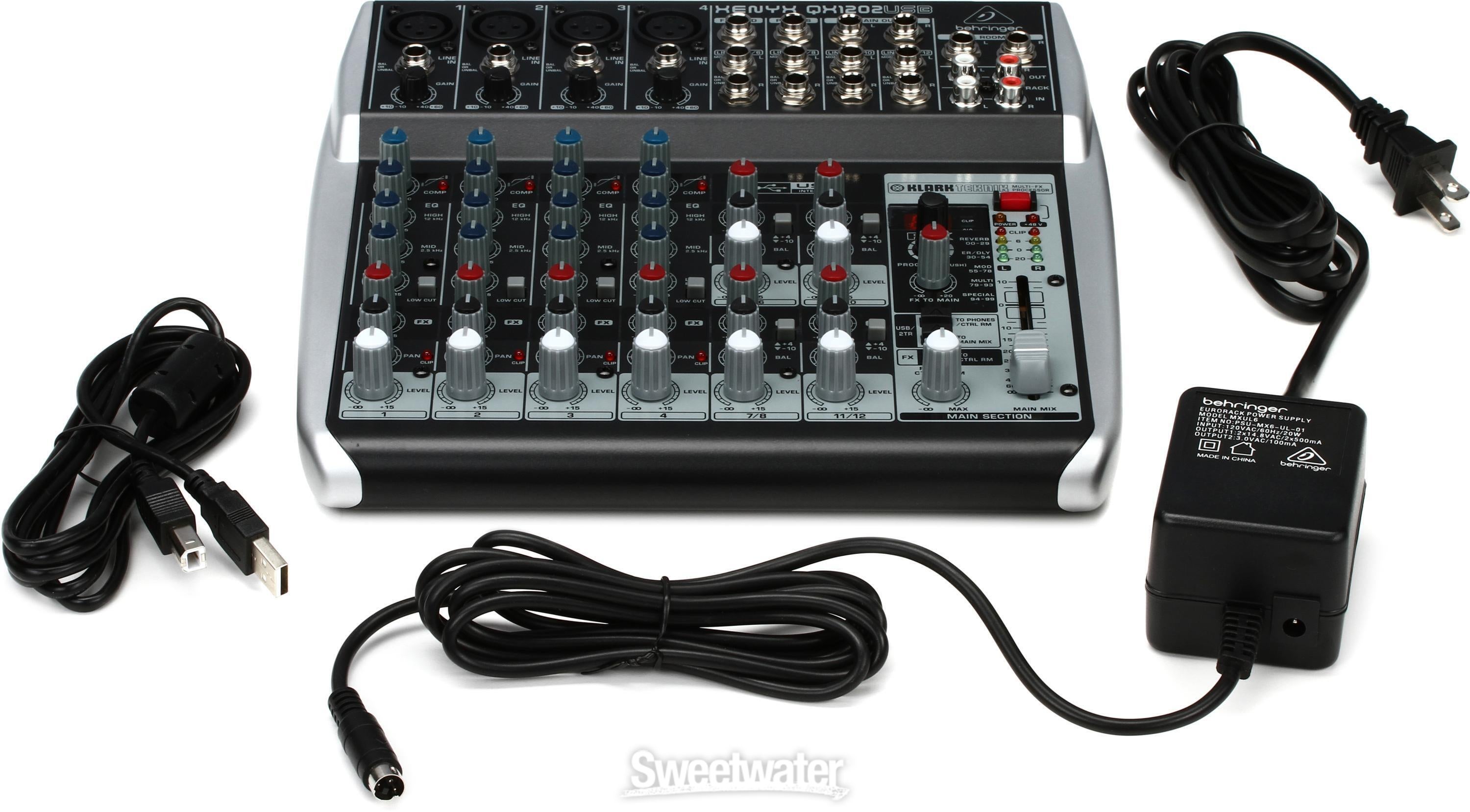 Behringer Xenyx QX1202USB Mixer with USB and Effects Reviews 