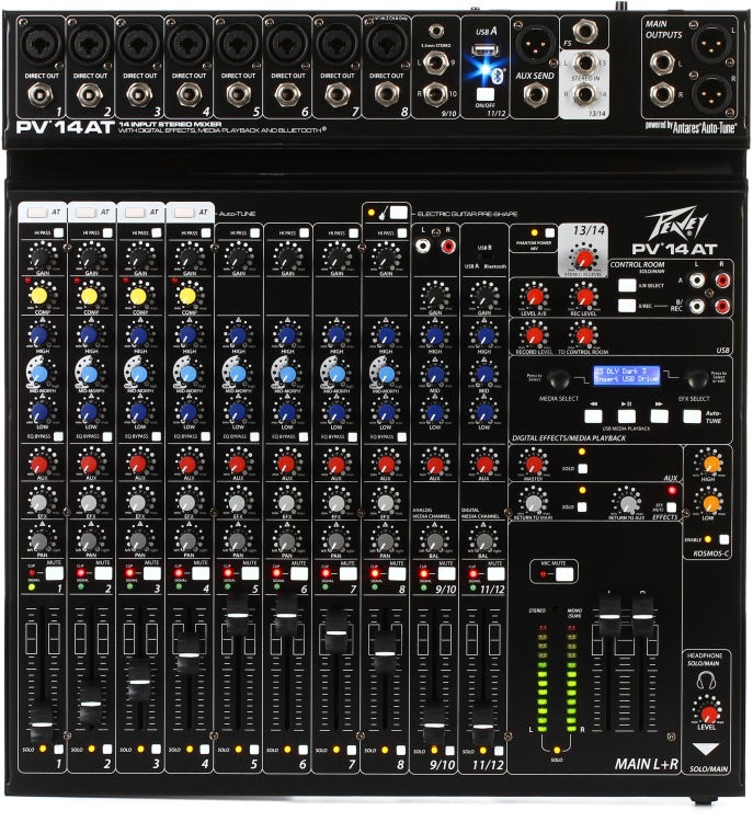 Peavey PV 14 at Mixer with Auto Tune