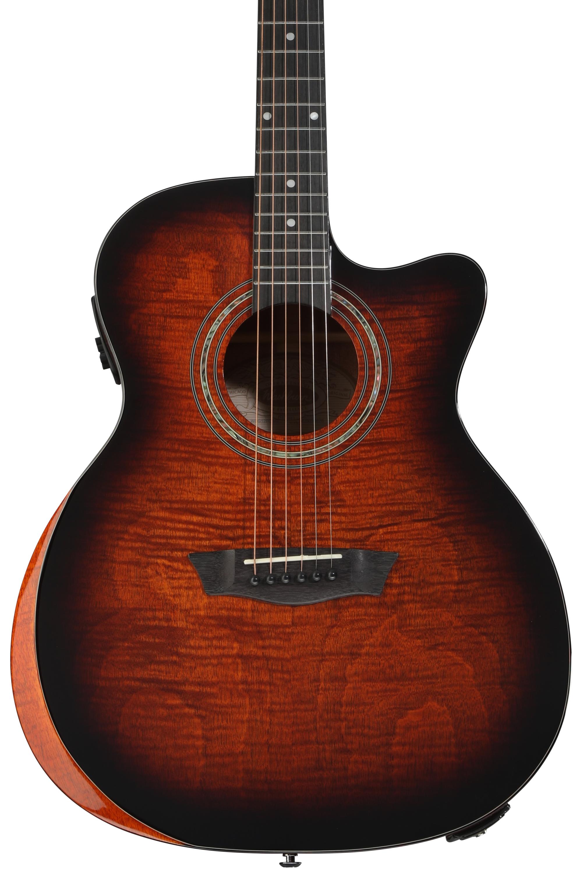 Washburn Comfort G12FCE Acoustic-electric Guitar - Sunburst