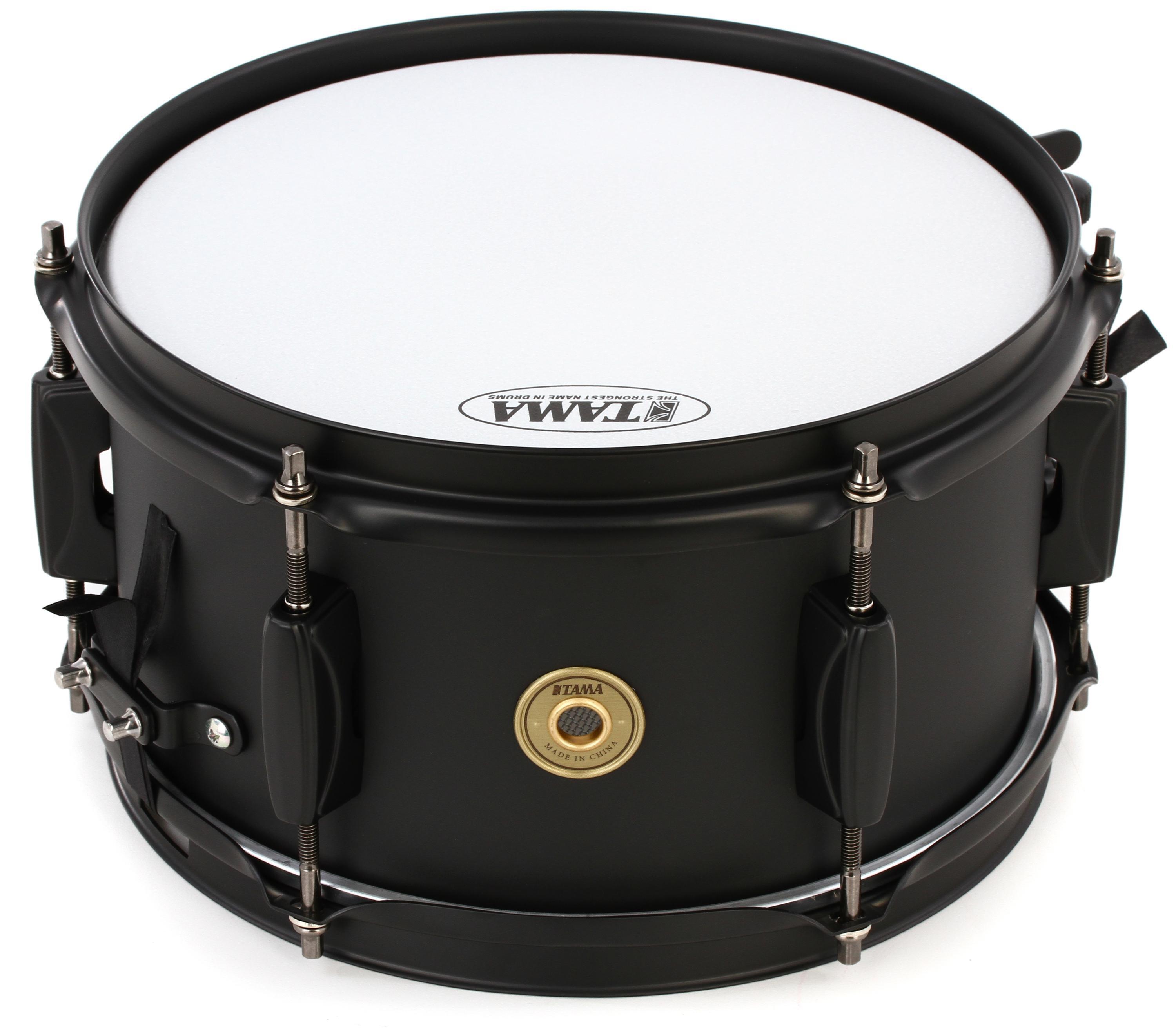 Tama Steel Snare Drum - 5.5 x 10-inch - Black/Black | Sweetwater