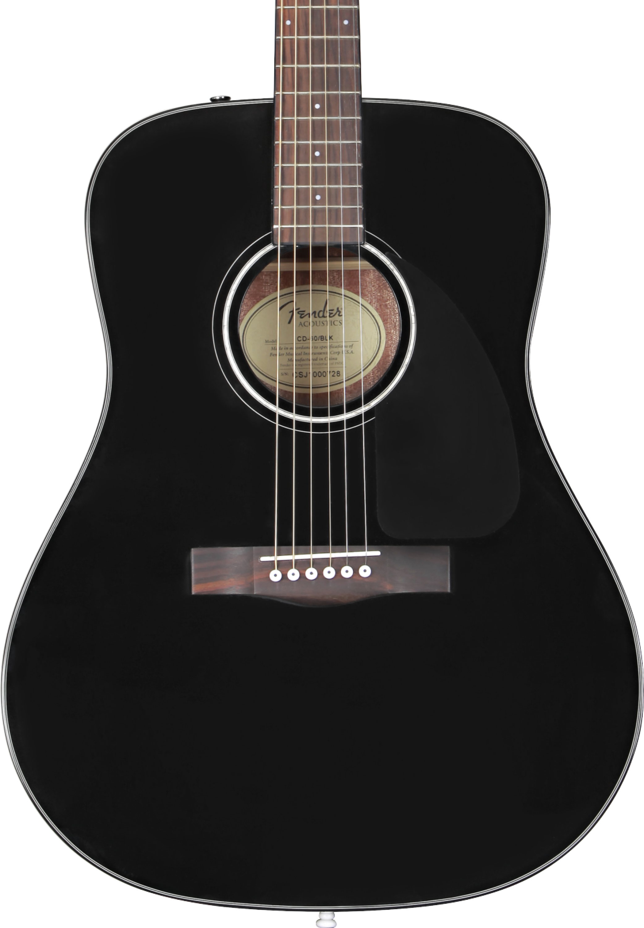 Fender CD60 Acoustic Guitar Black Sweetwater