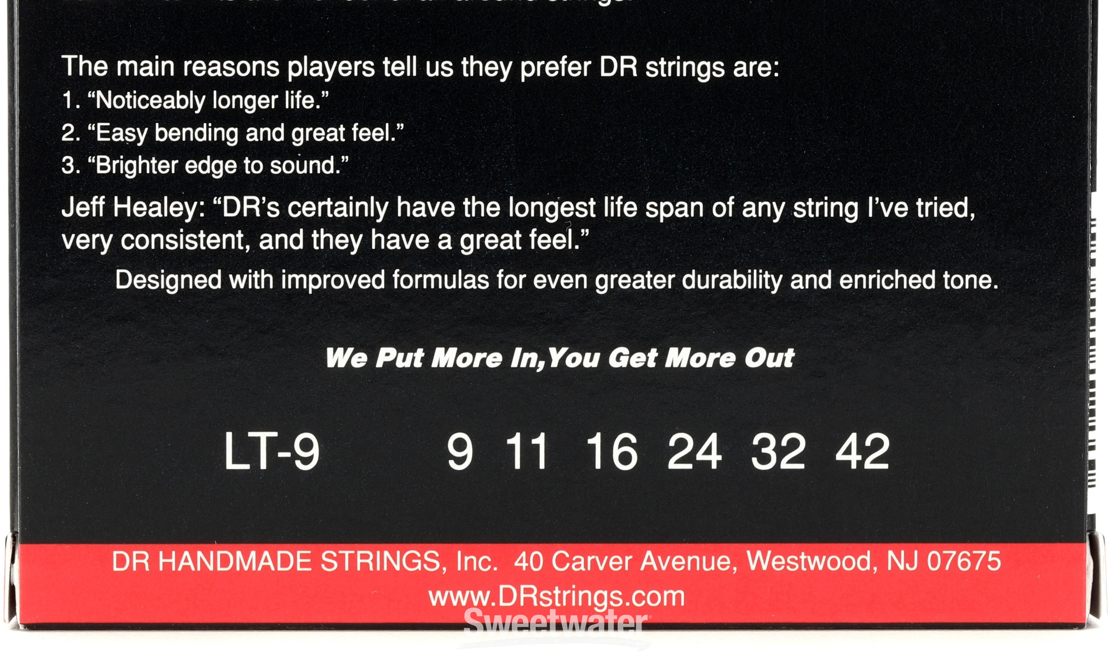 DR Strings LT 9 Tite Fit Compression Wound Electric Guitar Strings