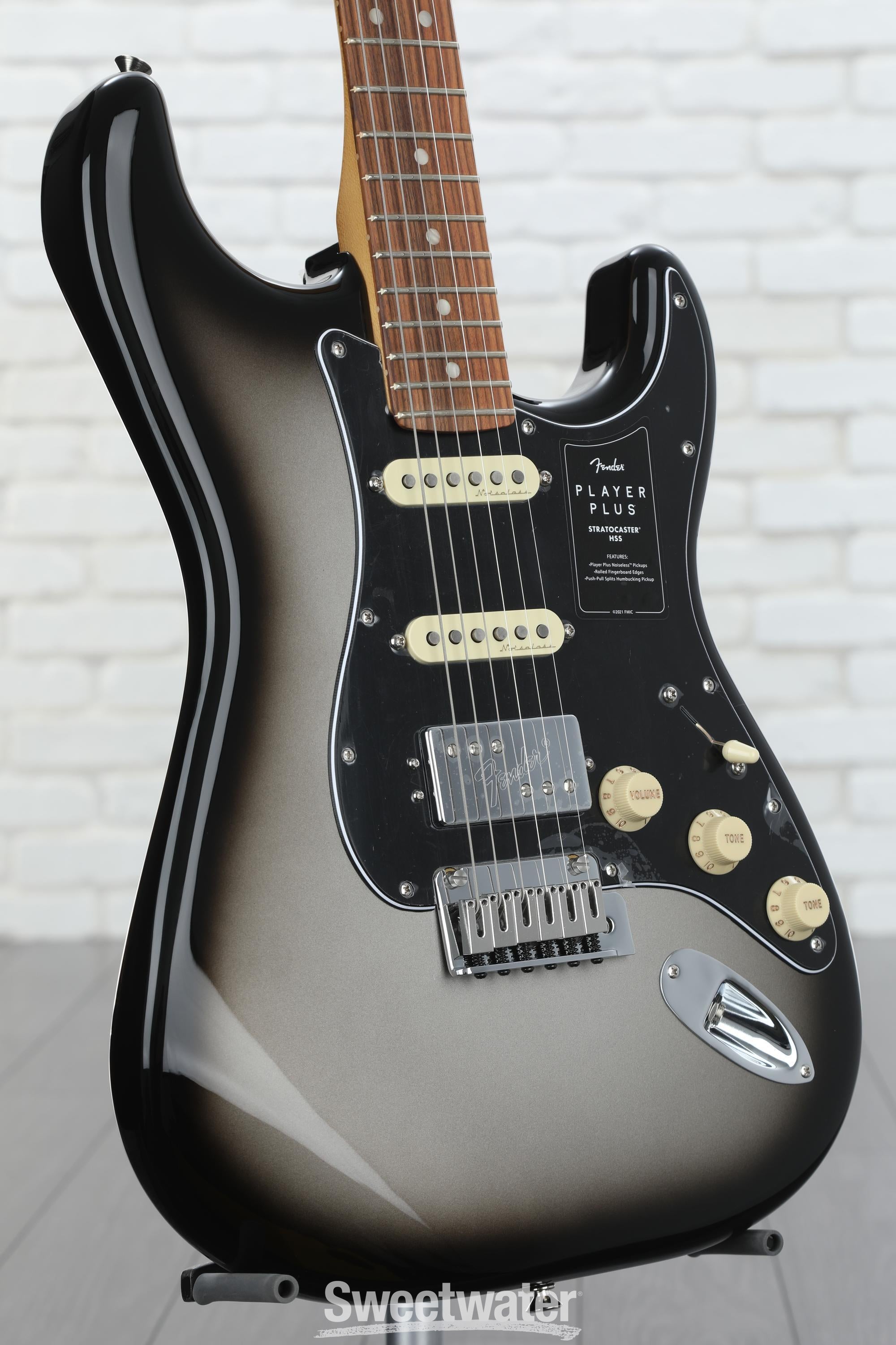 Fender Player Plus Stratocaster HSS Electric Guitar - Silverburst with ...