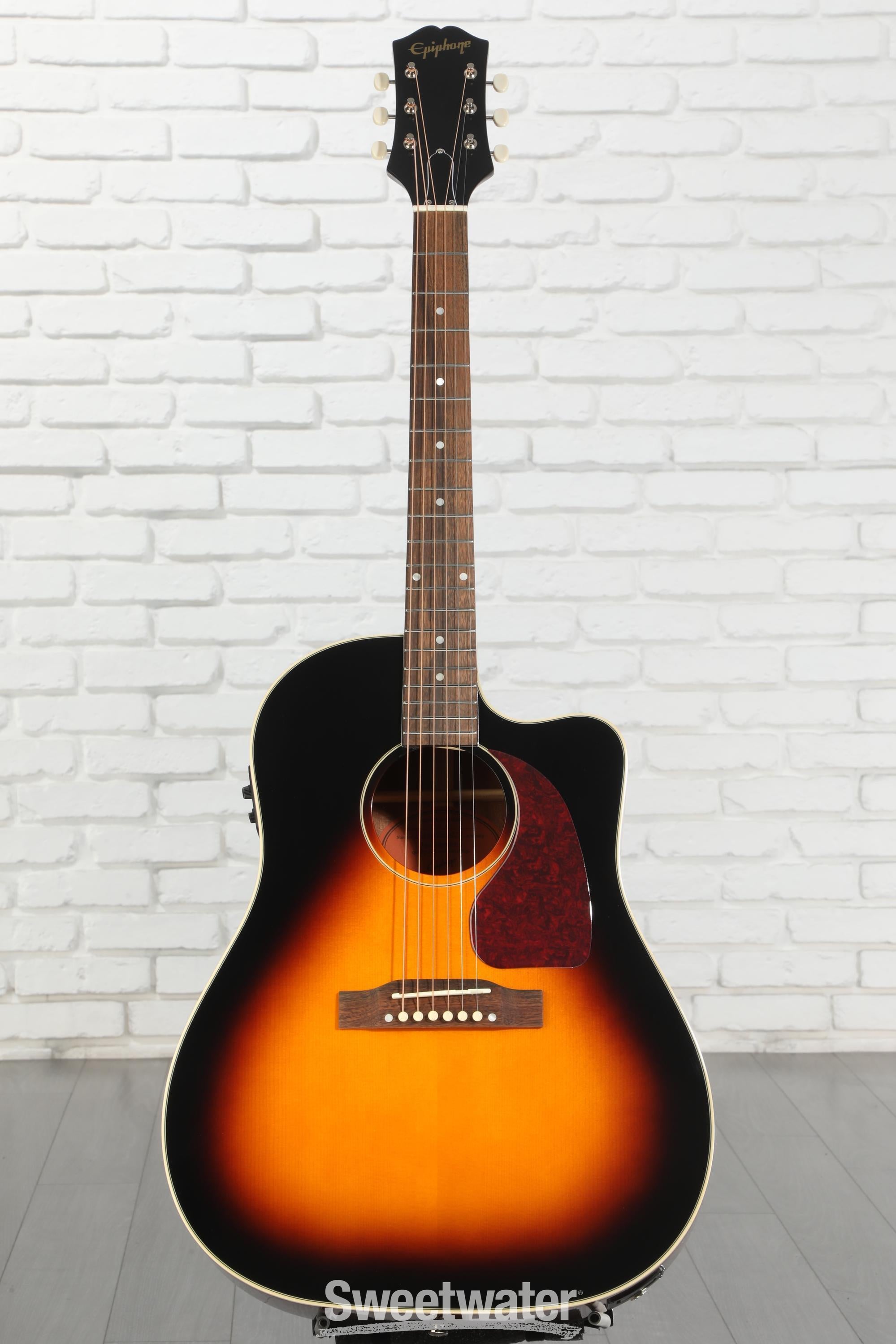 Epiphone J-45 EC Acoustic Guitar - Aged Vintage Sunburst Gloss