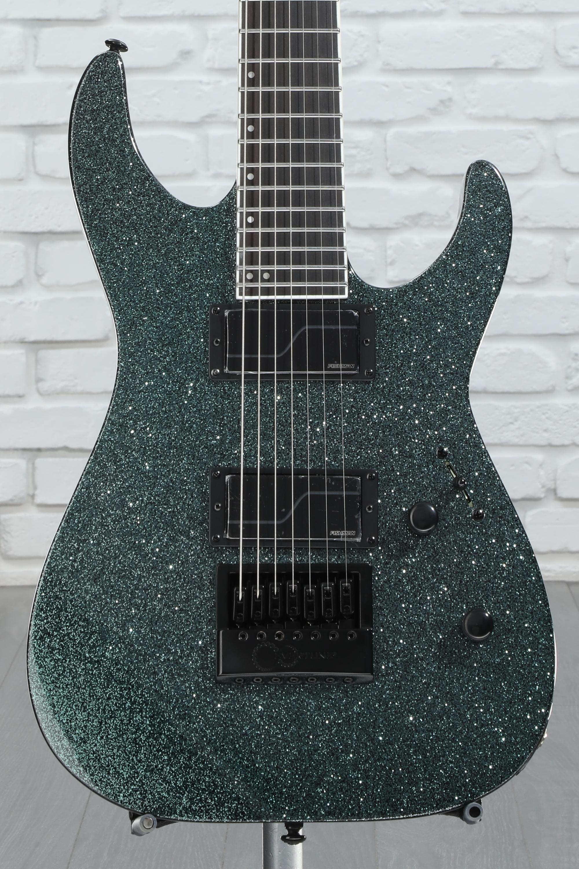 ESP USA M-7 Baritone HT Electric Guitar - Purple Sparkle