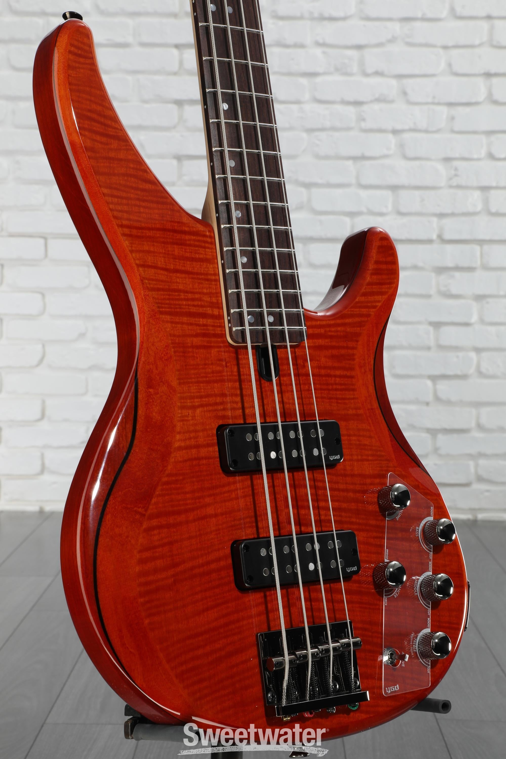 Yamaha TRBX604FM 4-string Bass Guitar - Caramel Brown | Sweetwater