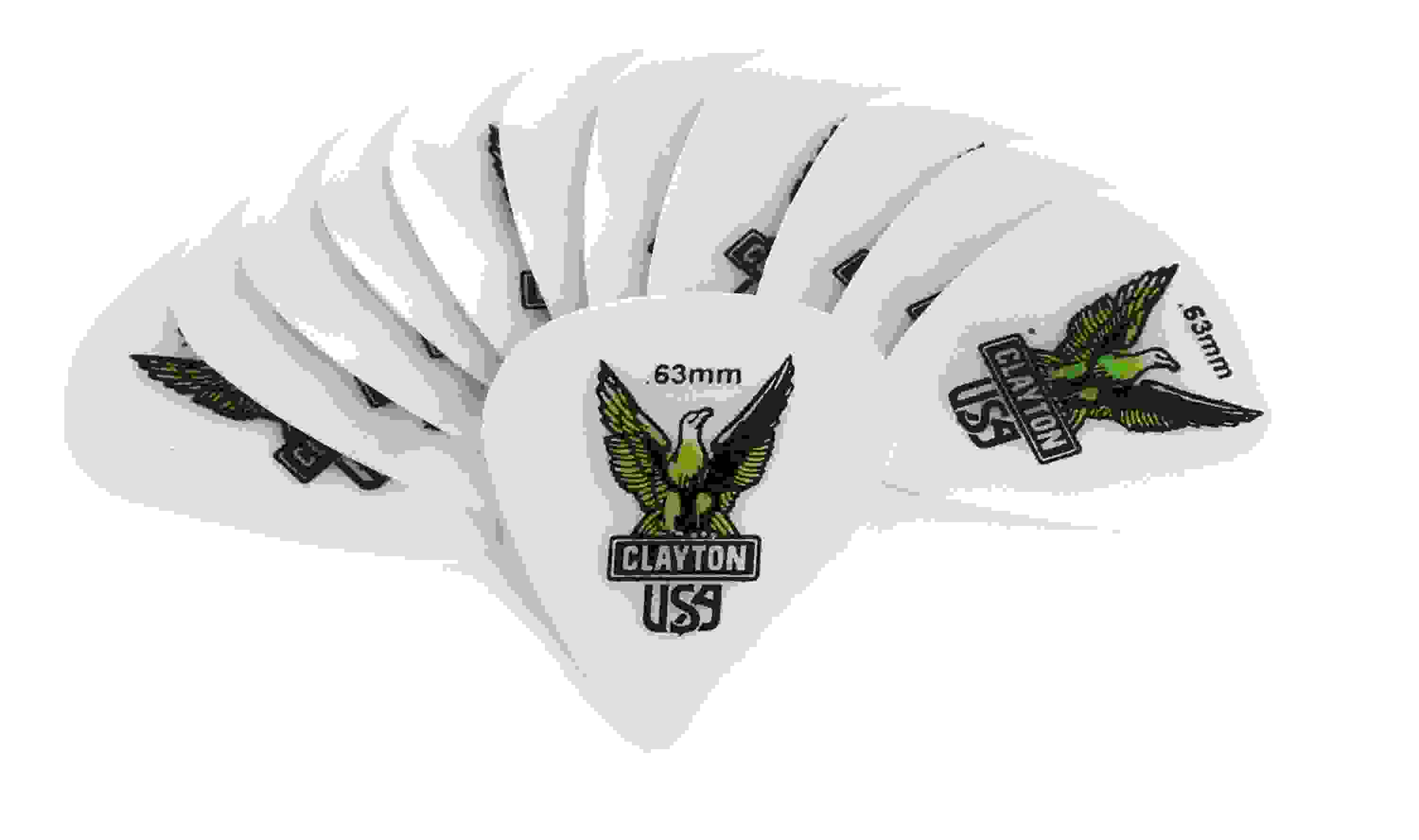 Clayton Acetal Standard Picks 12-pack .63mm