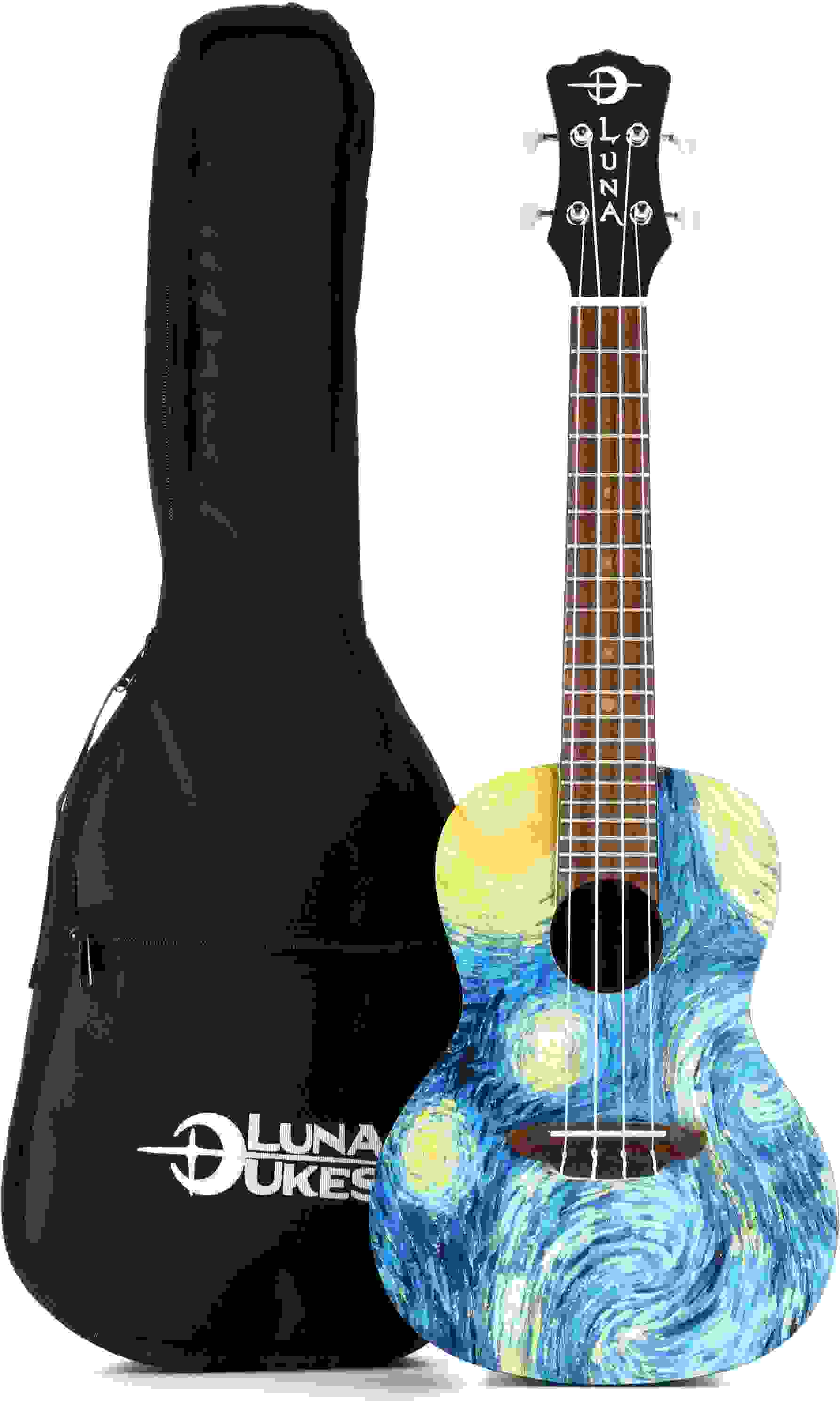 Luna Starry Night Concert Ukulele - Starry Night Graphic