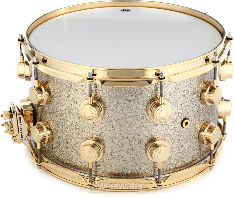 DW Collector's Series Snare Drum - 8 inches x 14 inches, Nickel Sparkle FinishPly