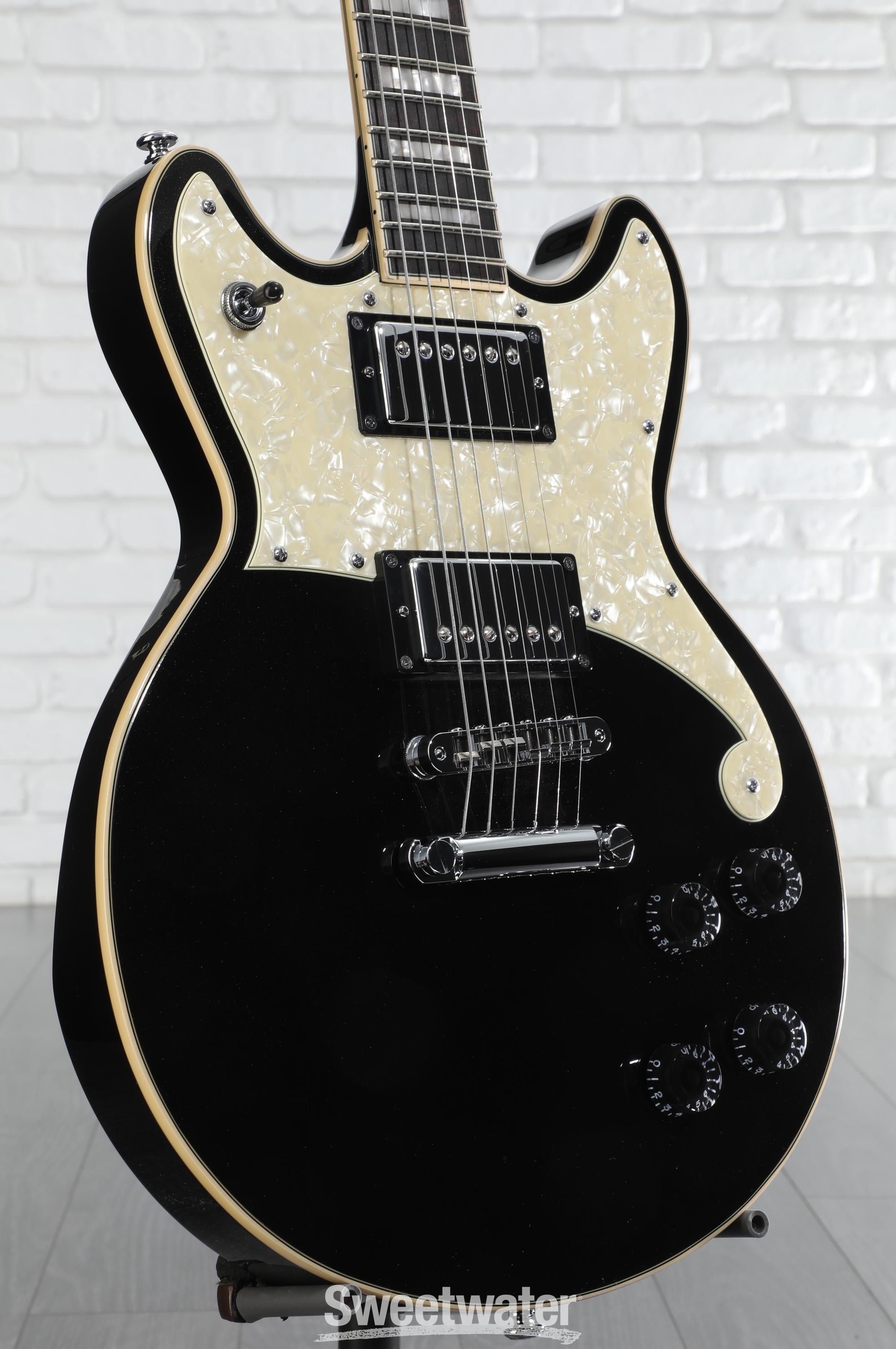 ギター D'angelico Premier Brighton Black Flake D'Angelico Premier Brighton Electric Guitar - Black Flake with