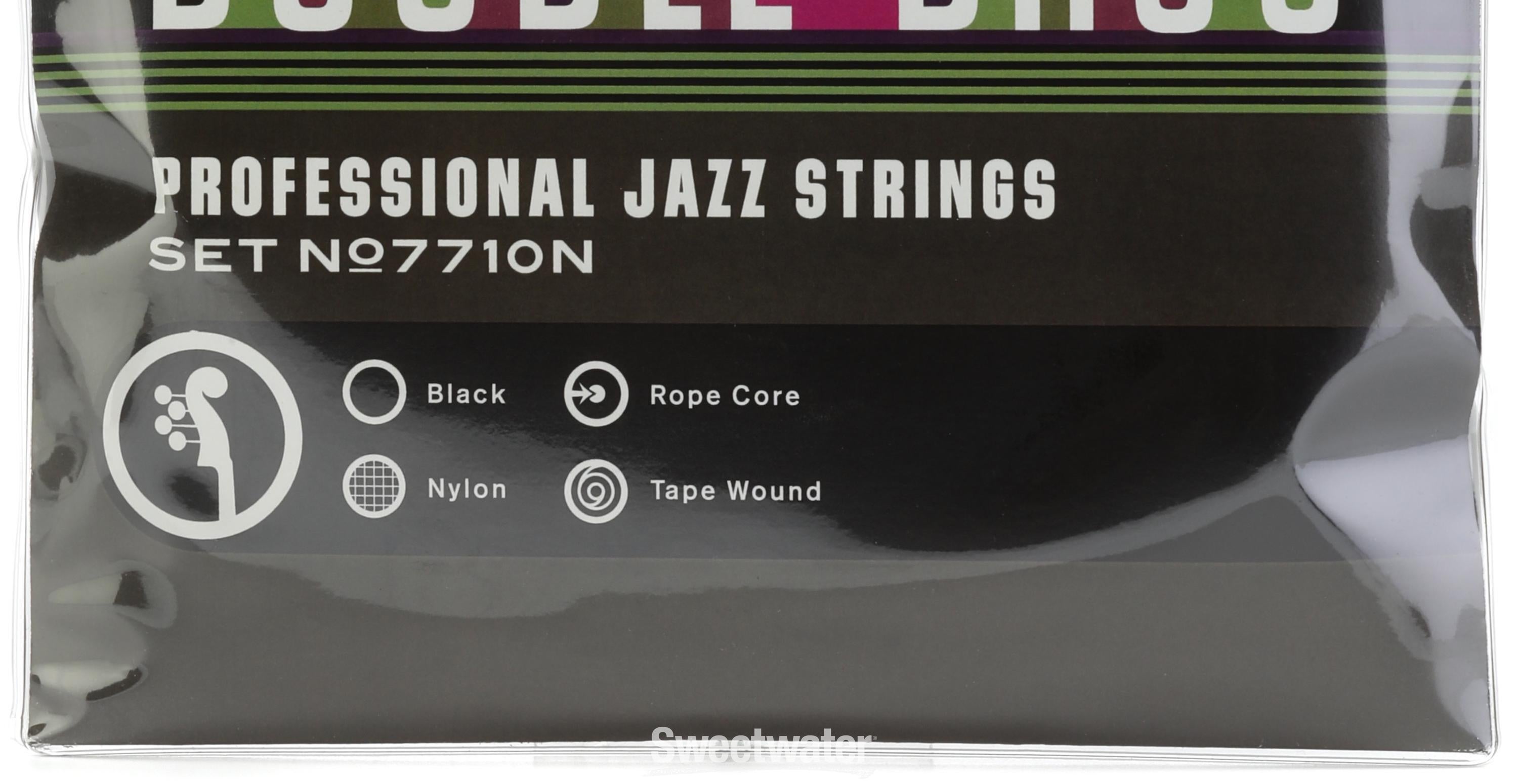 La Bella 7710N Black Nylon Tape Wound Double Bass String Set