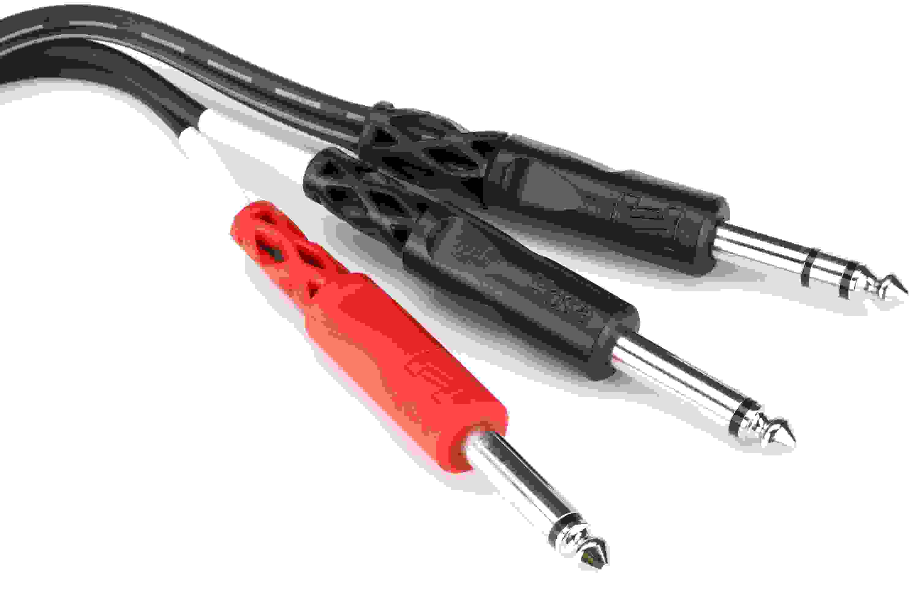 Hosa STP-204 Insert Cable - 1/4 inch TRS Male to Dual 1/4 inch TS Male - 12 foot