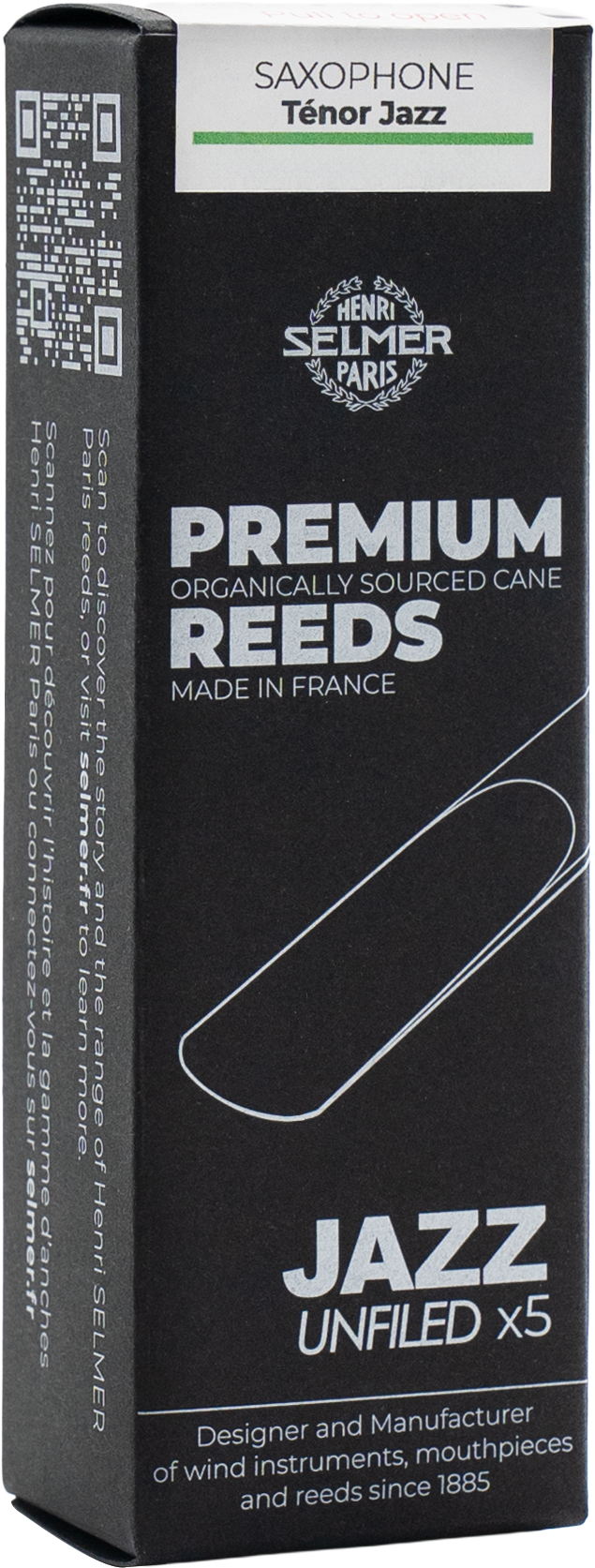 Photo of Selmer Paris Jazz Tenor Saxophone Premium Reeds - 2.5 (5-pack)