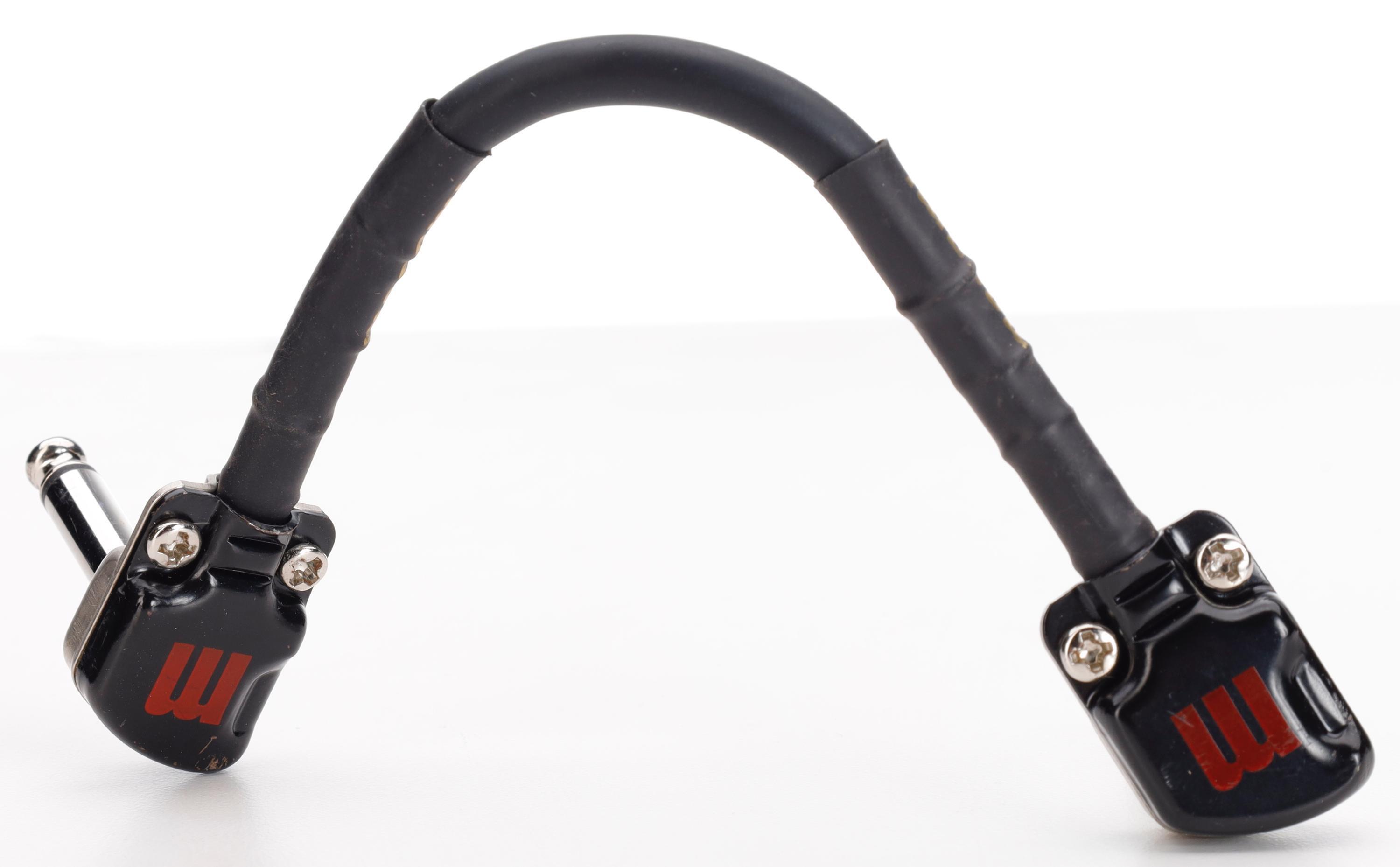 Photo of Mogami Gold Instrument PRR 0.5 Pancake Right Angle to Right Angle Pedal Cable - 6 inch
