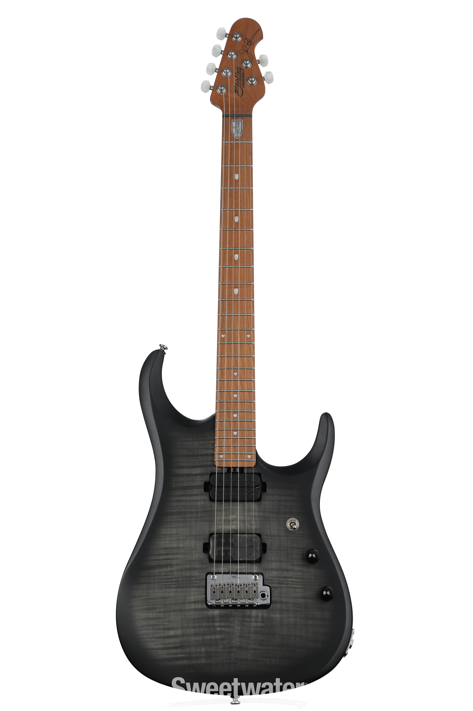Sterling By Music Man John Petrucci Signature JP150FM Electric Guitar -  Trans Black Satin