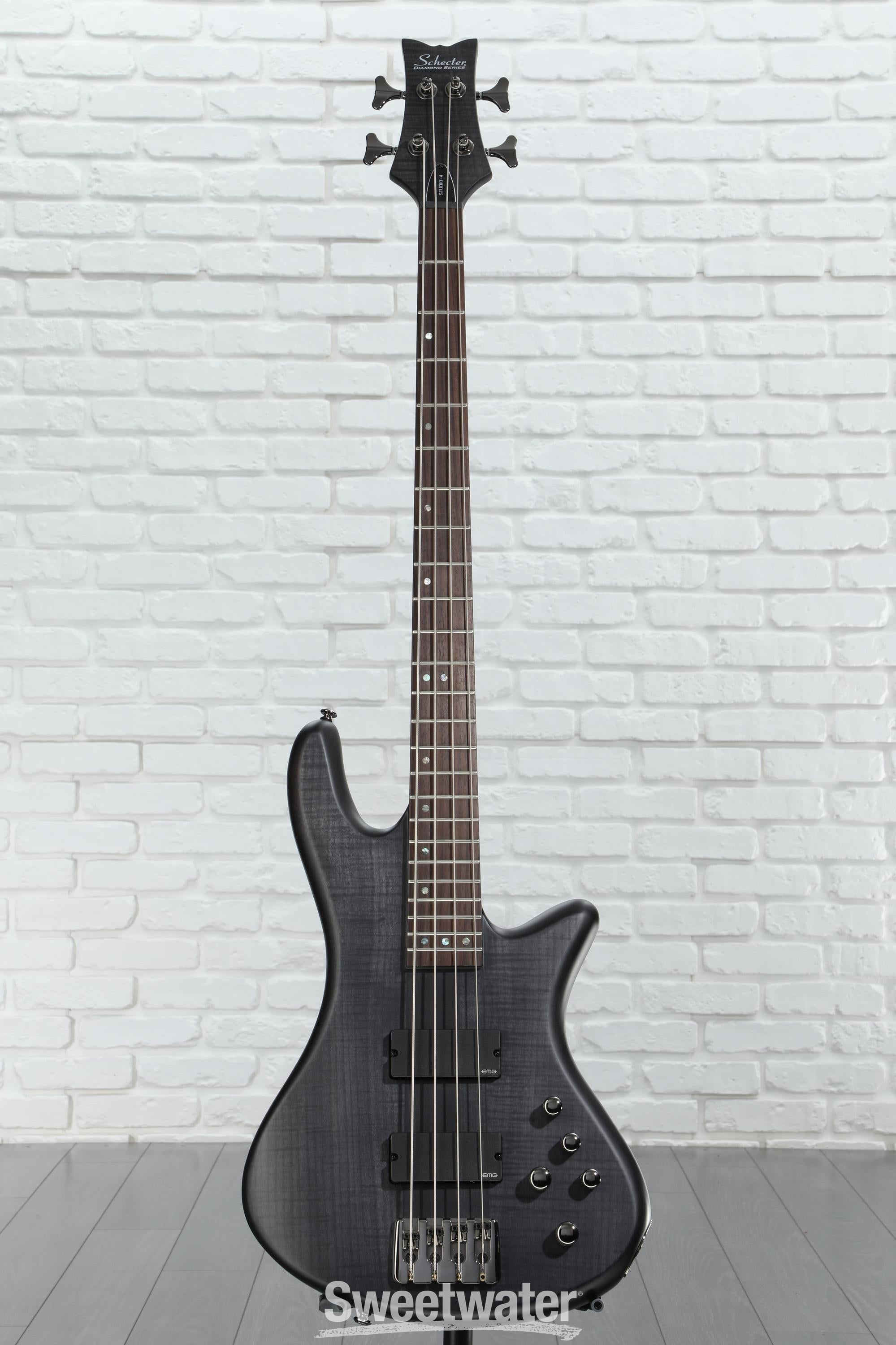 Schecter Stiletto Studio 4 Bass Guitar - See-Thru Black