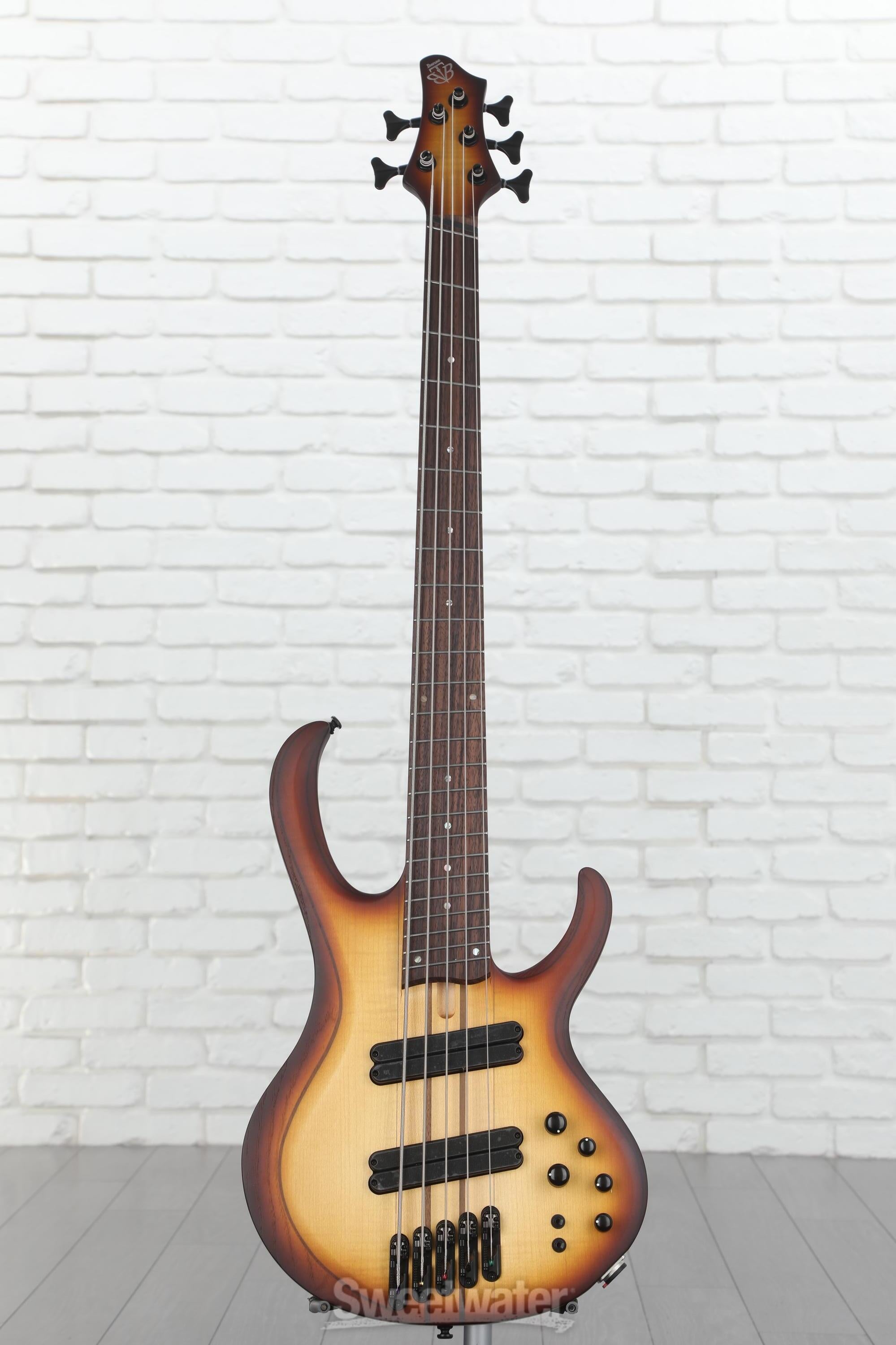 Ibanez BTB Bass Workshop Multi-scale 5-string Electric Bass - Natural  Browned Burst Flat