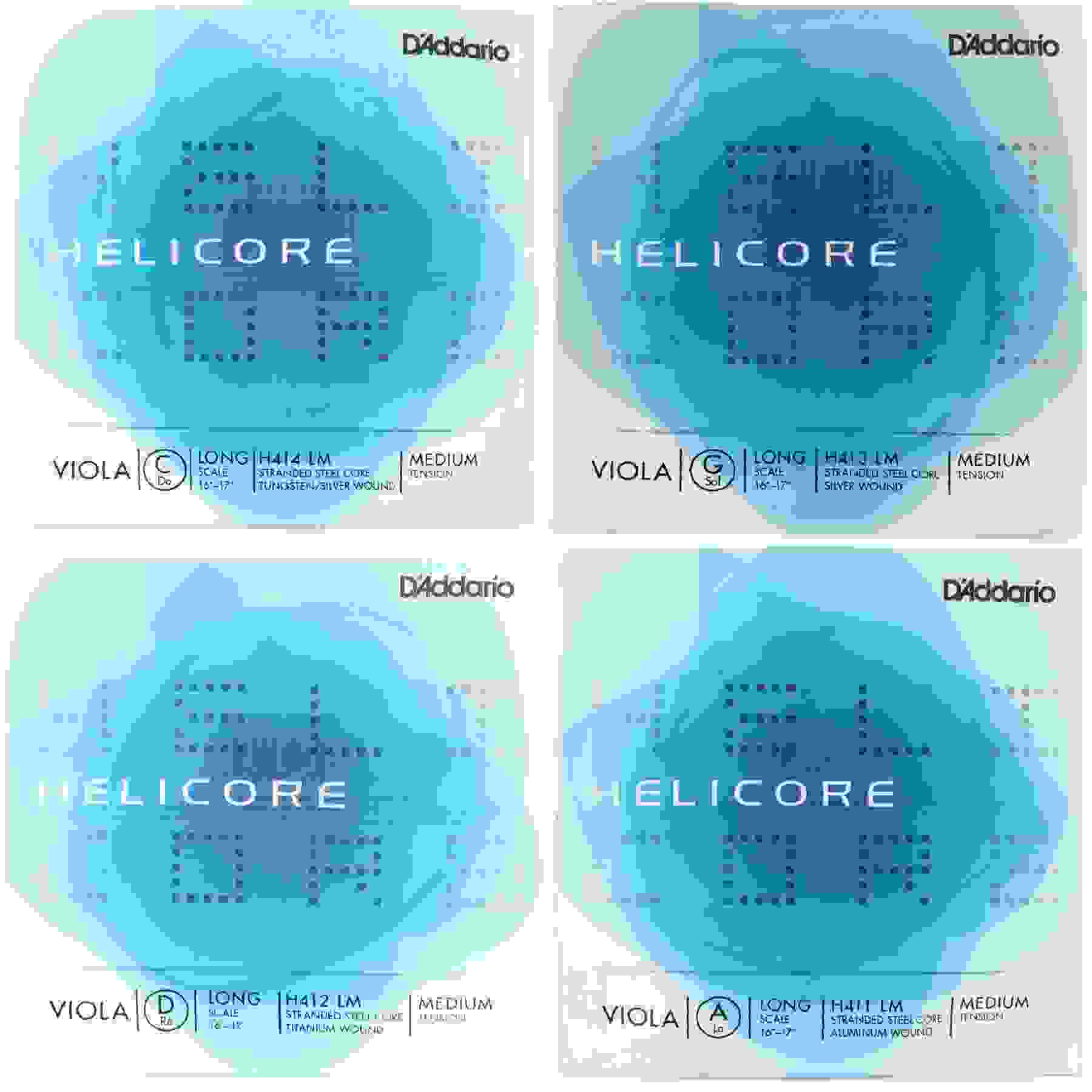 D'Addario H410 Helicore Viola String Set Long Scale Sweetwater