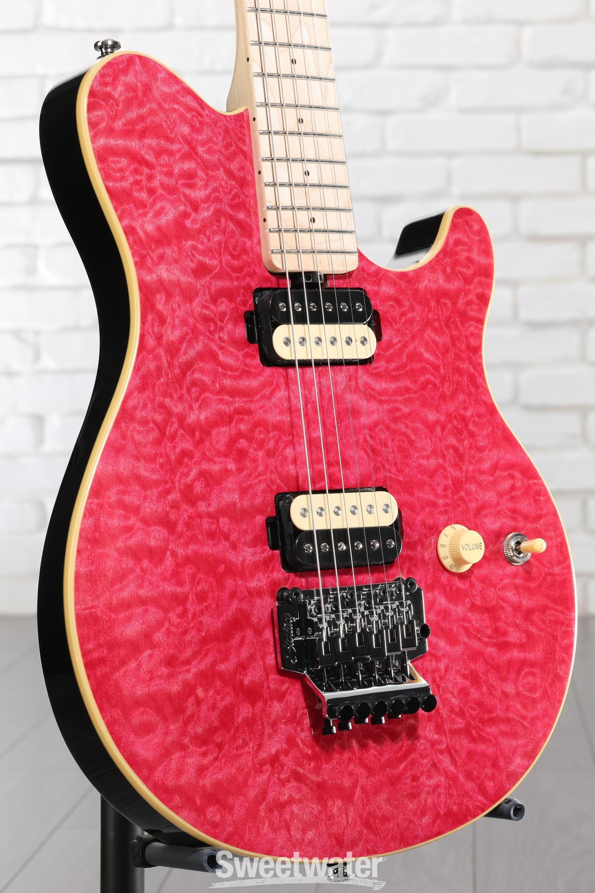 Sterling By Music Man Axis Quilted Maple Electric Guitar - Trans