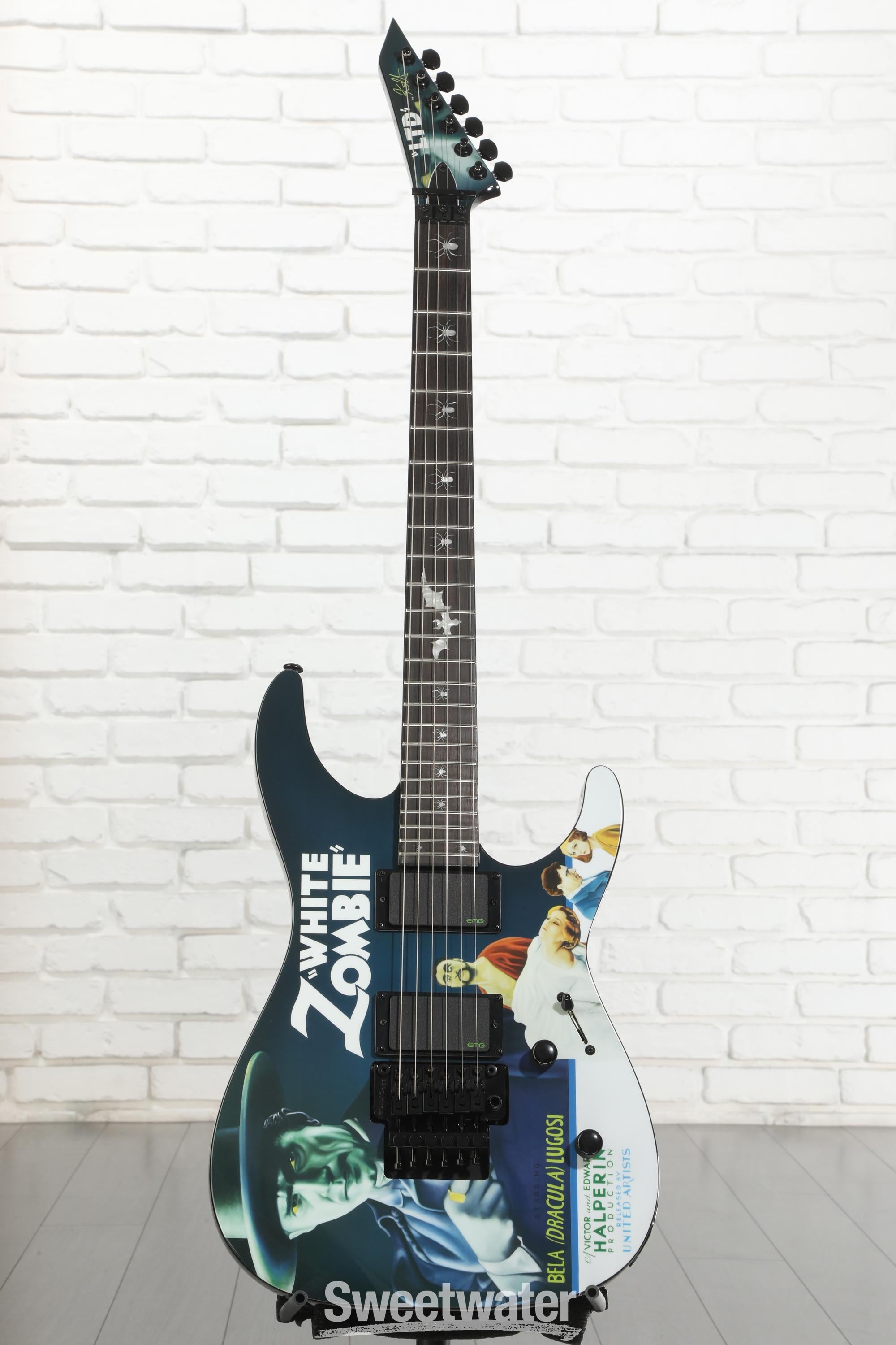 英語版　クリムゾン・ワイバーン ESP LTD Kirk Hammett Signature KH-WZ White Zombie Electric Guitar