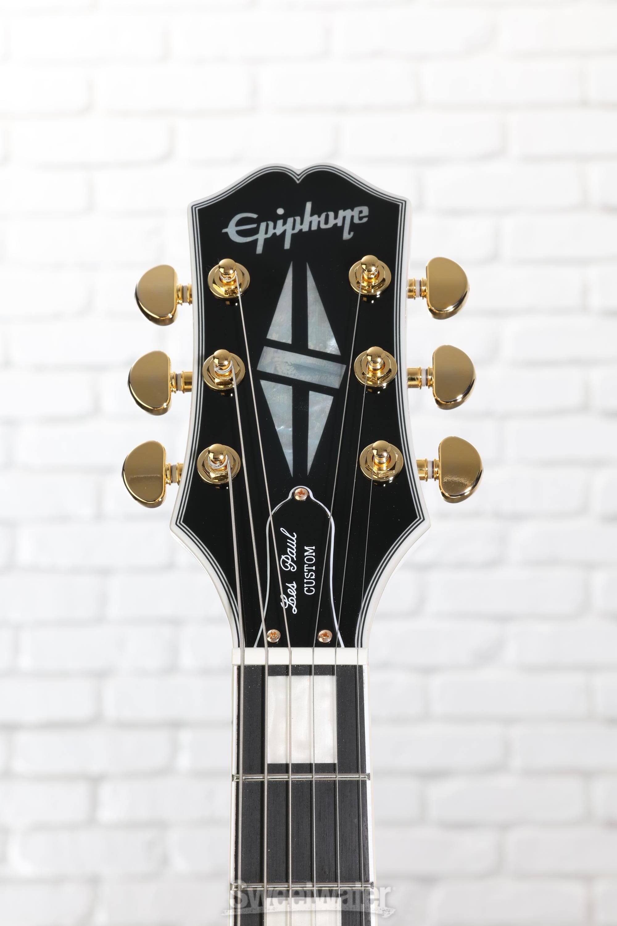 Epiphone Les Paul Custom Electric Guitar - Alpine White | Sweetwater